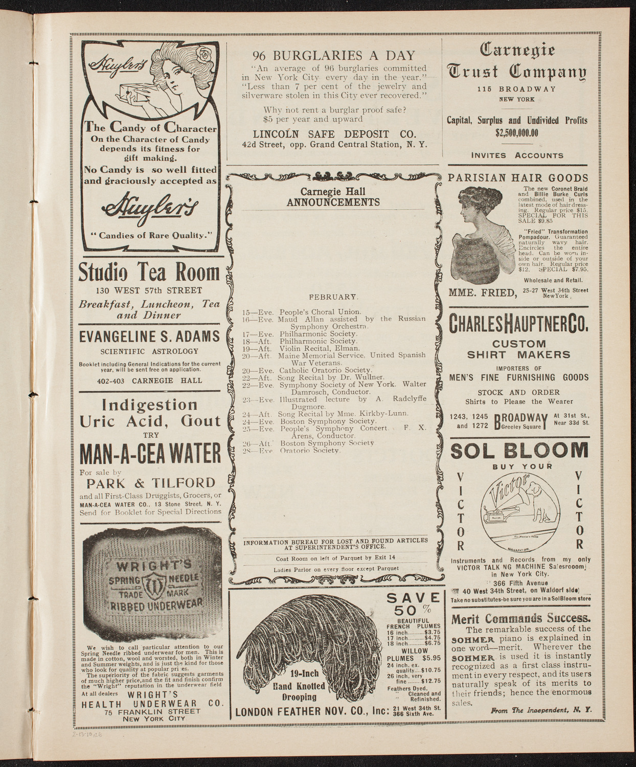 Burton Holmes Travelogue: Norway, February 13, 1910, program page 3