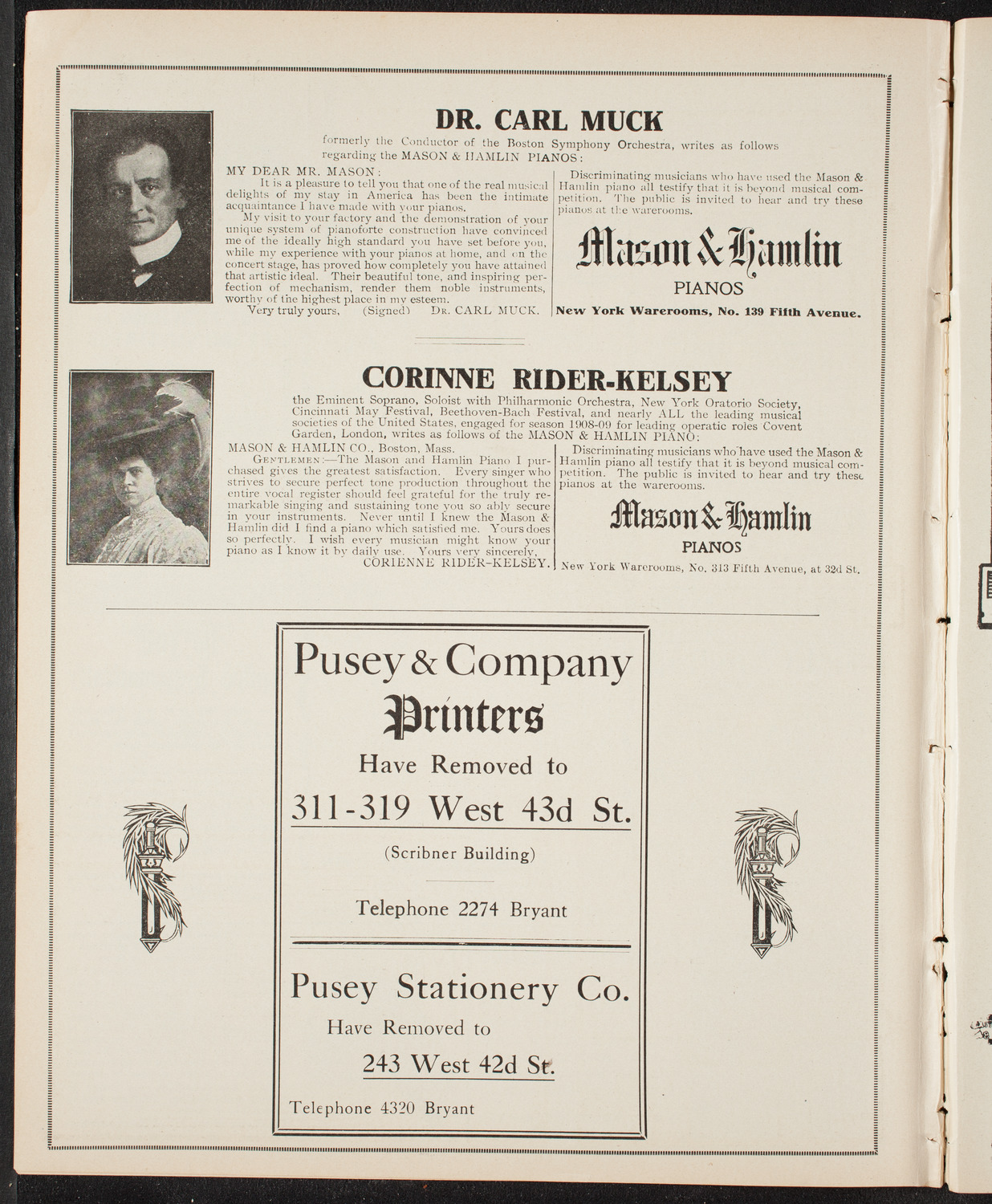 Amicitia Amateur Band, May 15, 1910, program page 10