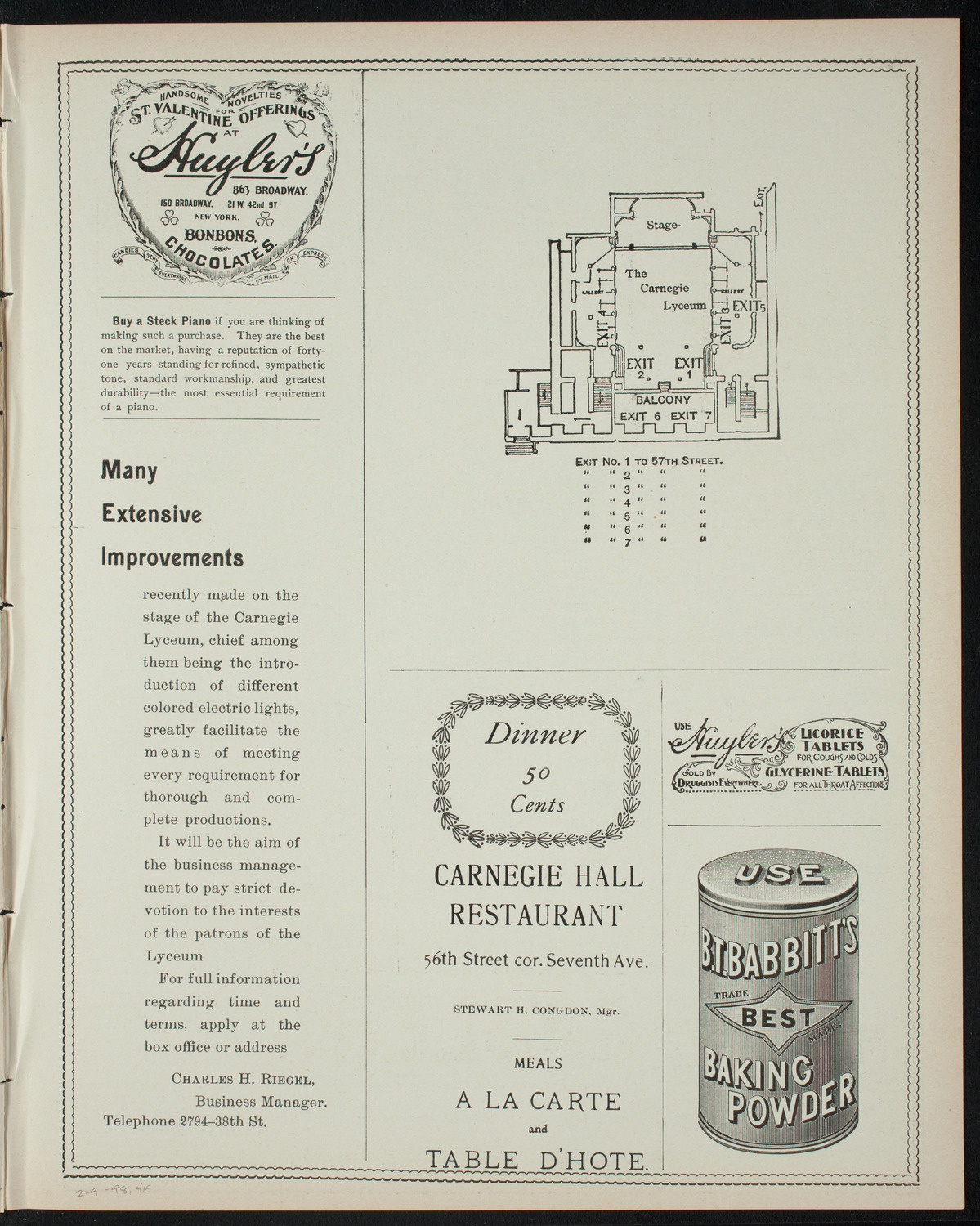 Trinity School Concert and Dramatic Entertainment, February 9, 1898, program page 7