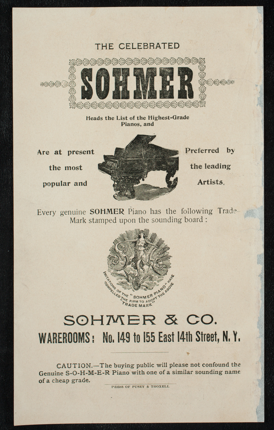 Grand Benefit Concert for the Child Pianists Bessie and Mamie Silberfeld, May 12, 1897, program page 2