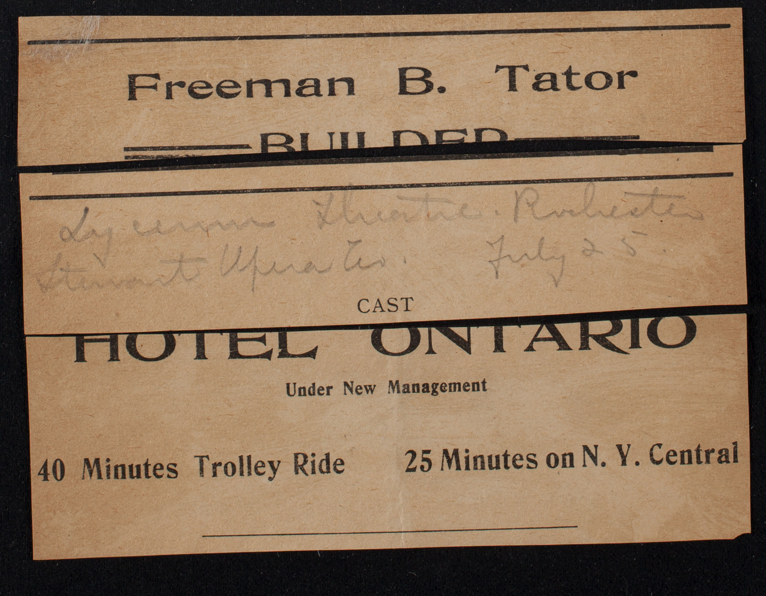 Lecture by R.G. Knowles, February 22, 1907, program page 4
