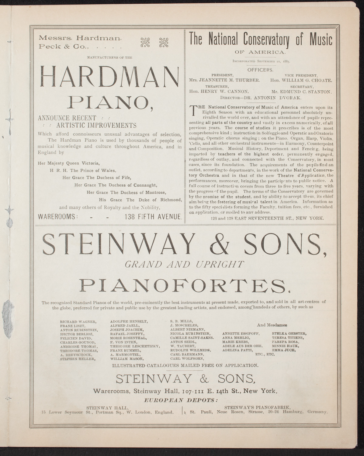 Music and Readings, December 15, 1892, program page 5