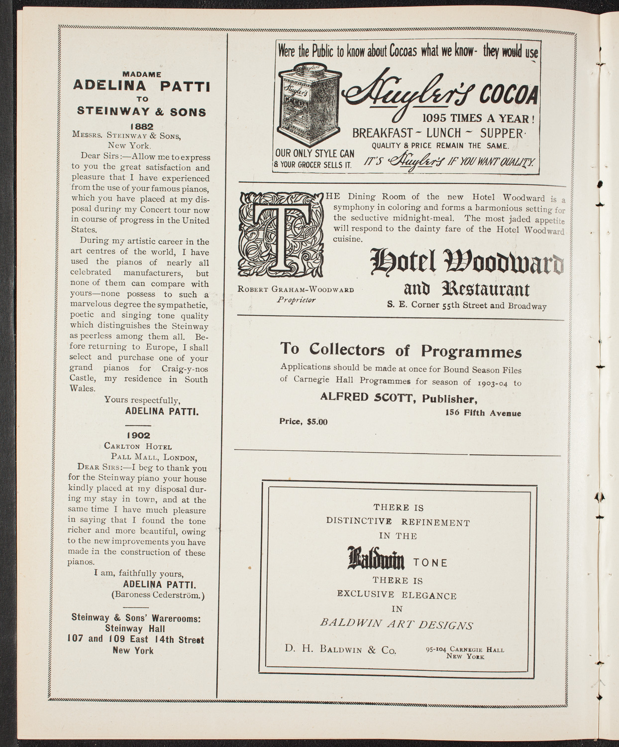 Amicitia Amateur Band, May 15, 1904, program page 4