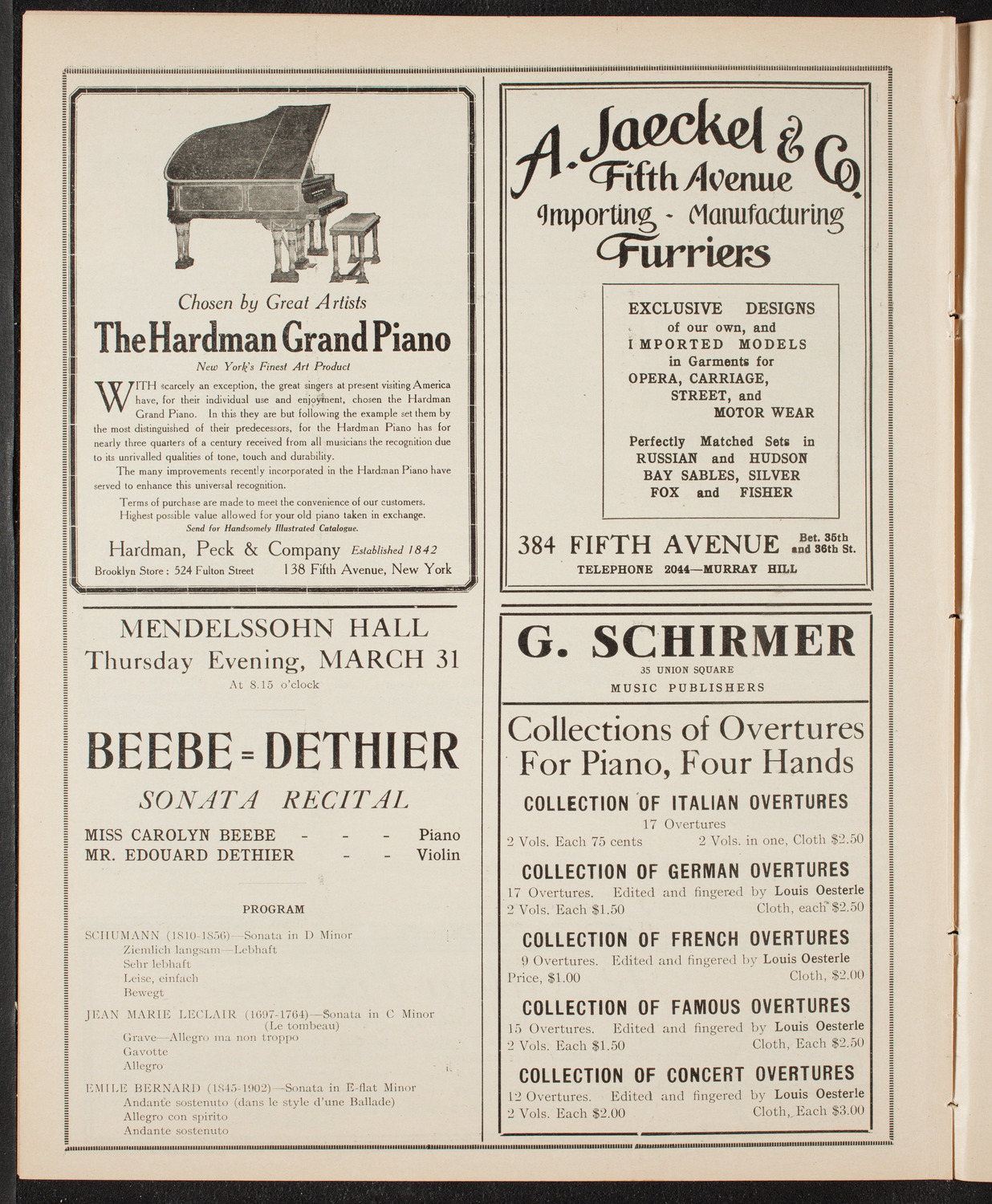 Oratorio Society of New York, March 25, 1910, program page 8