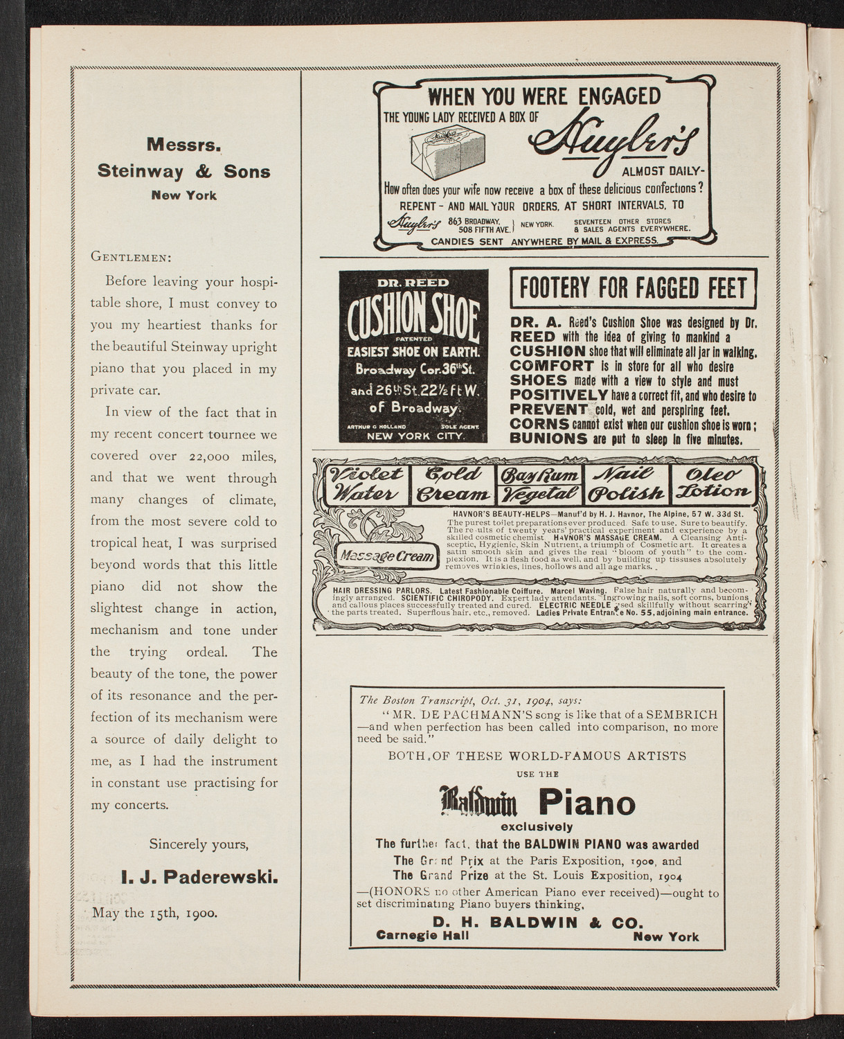 Russian Symphony Society of New York, April 1, 1905, program page 4