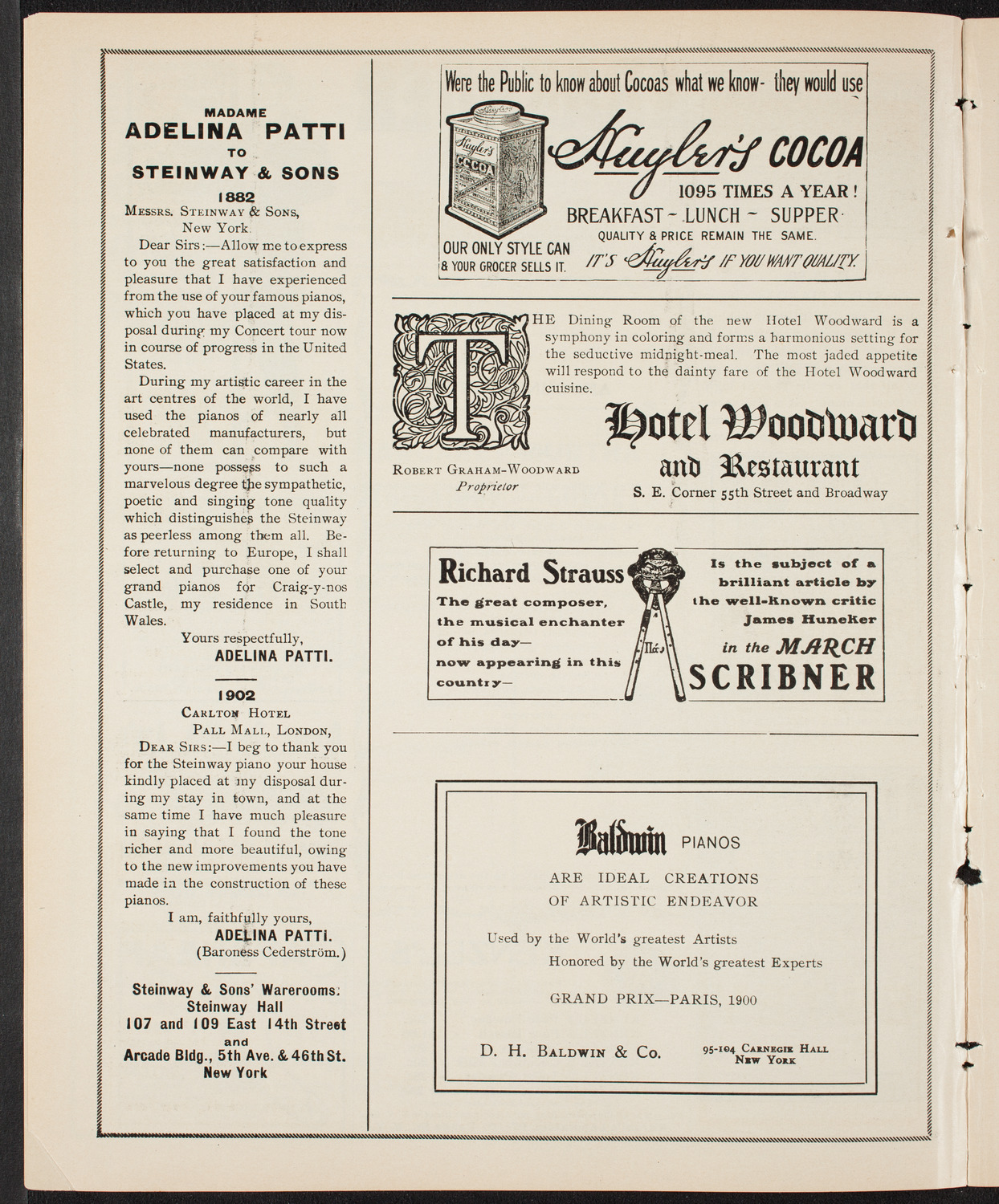 New York Philharmonic, March 5, 1904, program page 4