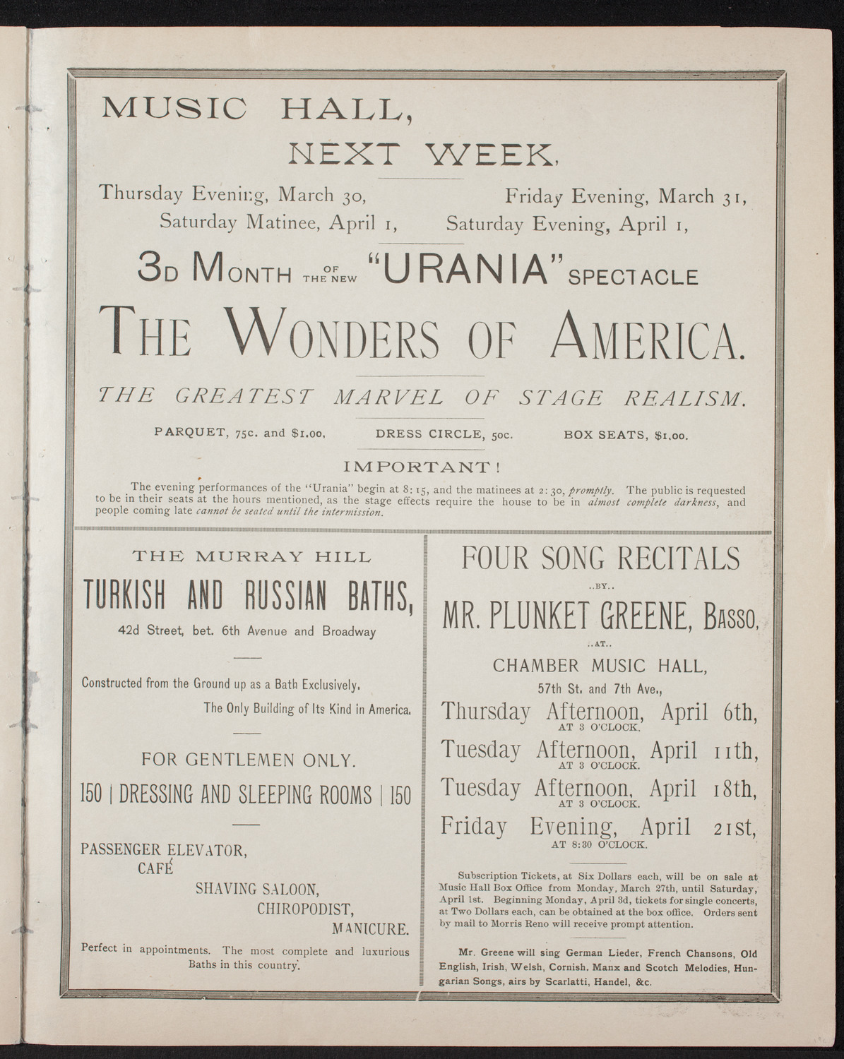 New York Symphony Orchestra and Madame Lineff's Russian Choir, March 26, 1893, program page 7