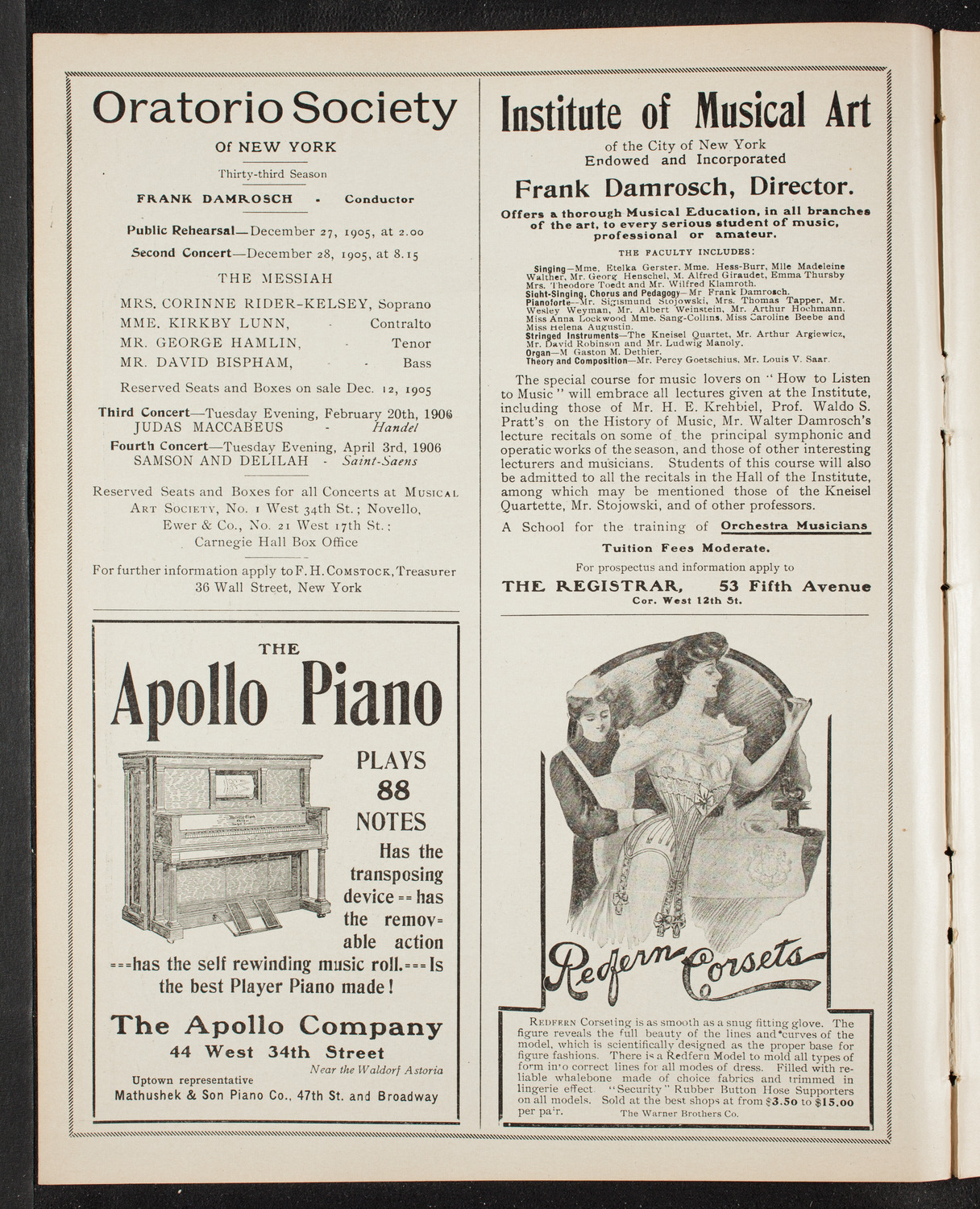 Symphony Concert for Young People, December 16, 1905, program page 2