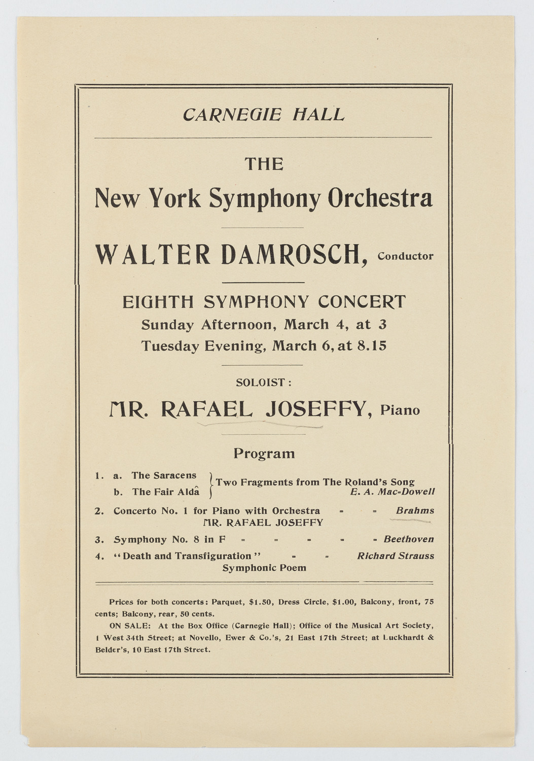 New York Symphony Orchestra, March 1906