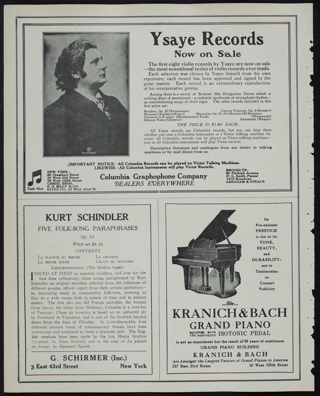 Marcella Sembrich, Soprano, March 25, 1913, program page 6