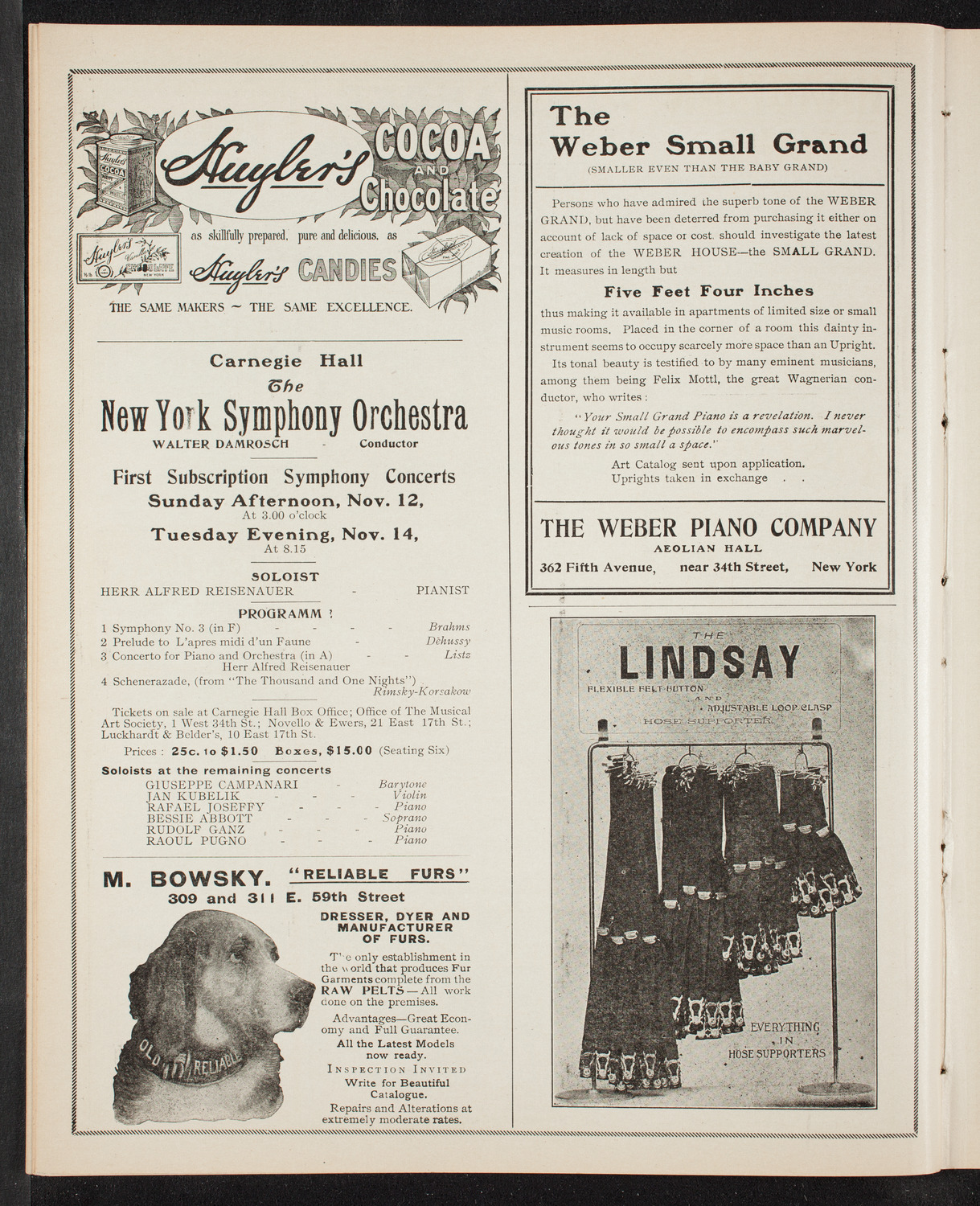 Boston Symphony Orchestra, November 9, 1905, program page 6