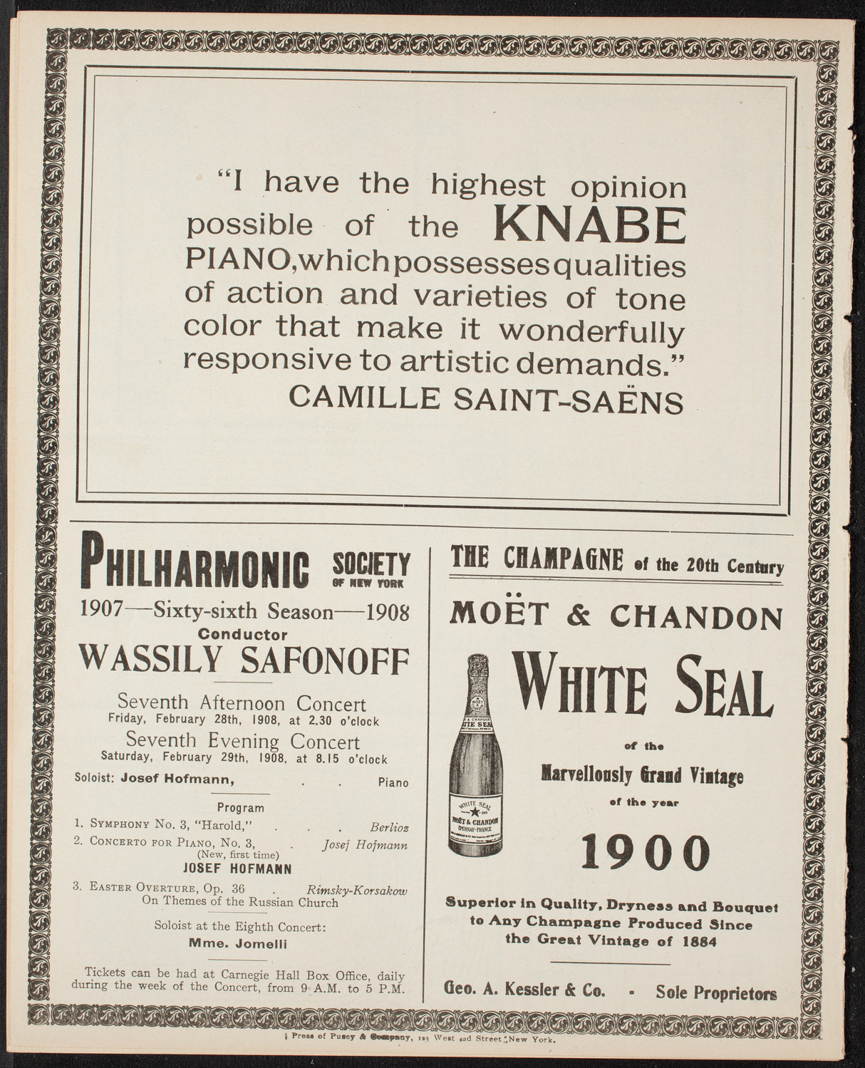 Catholic Oratorio Society, February 16, 1908, program page 12