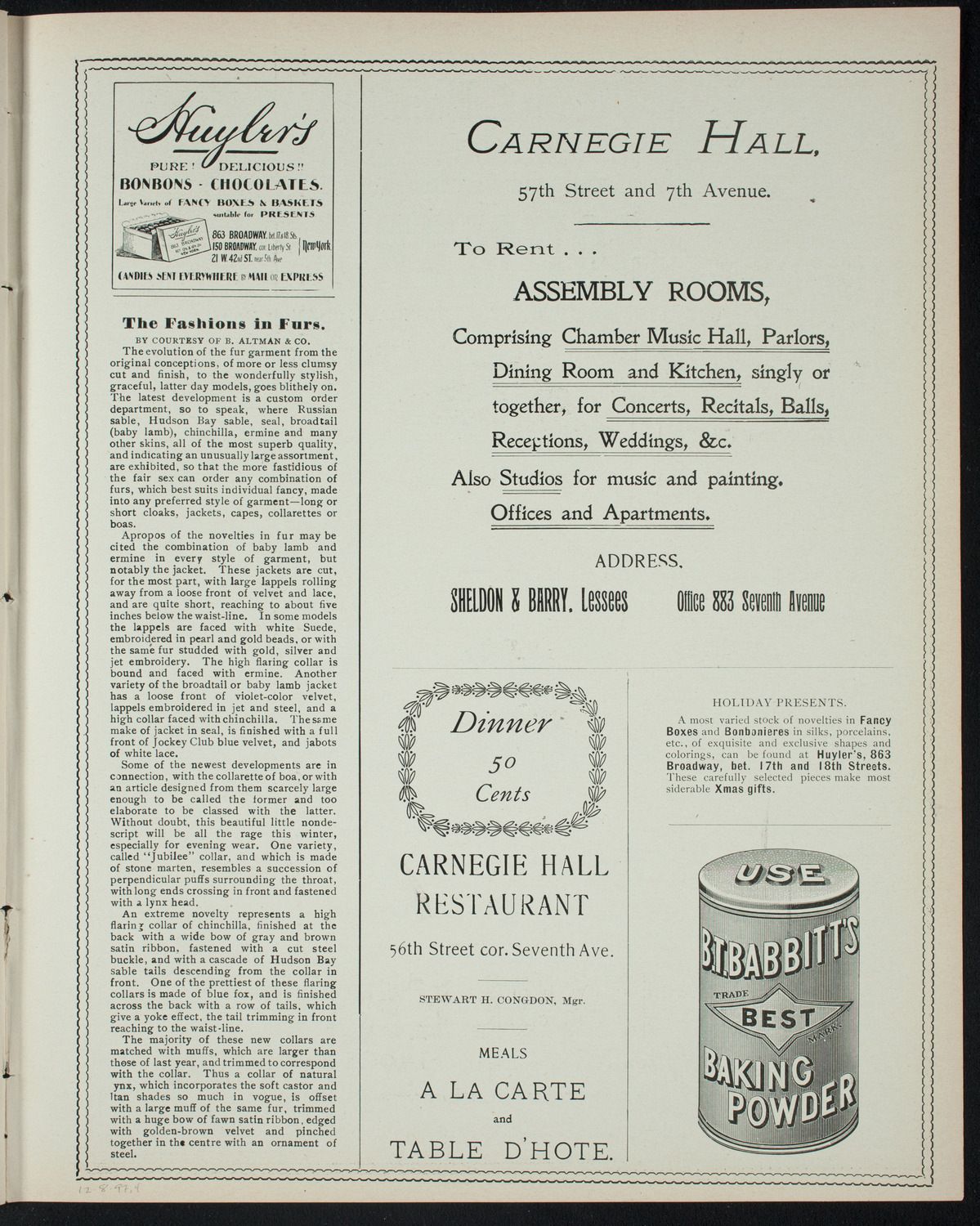 Jessie Shay/ American Symphony Orchestra, December 8, 1897, program page 7