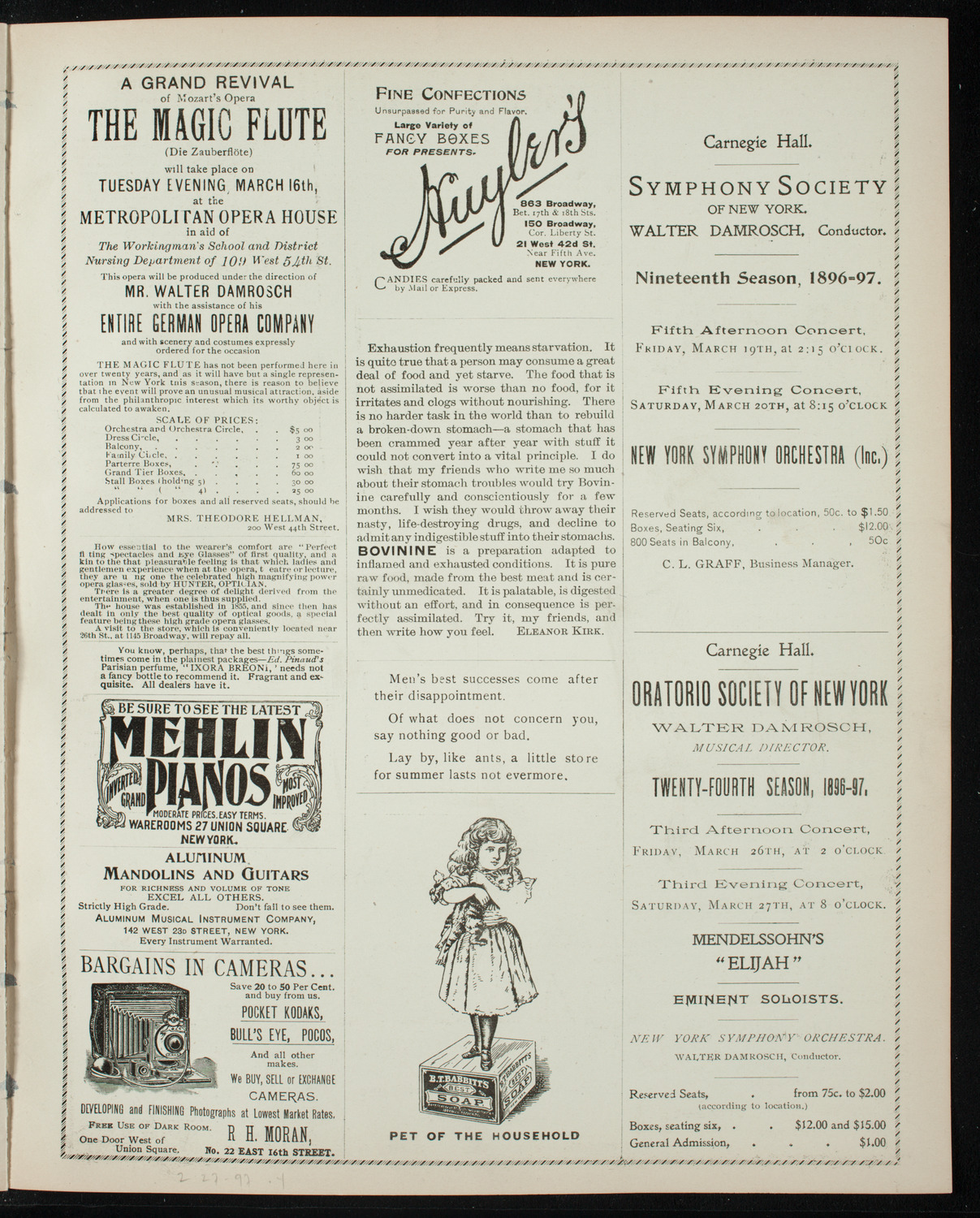 Lecture by William Jennings Bryan, February 27, 1897, program page 7