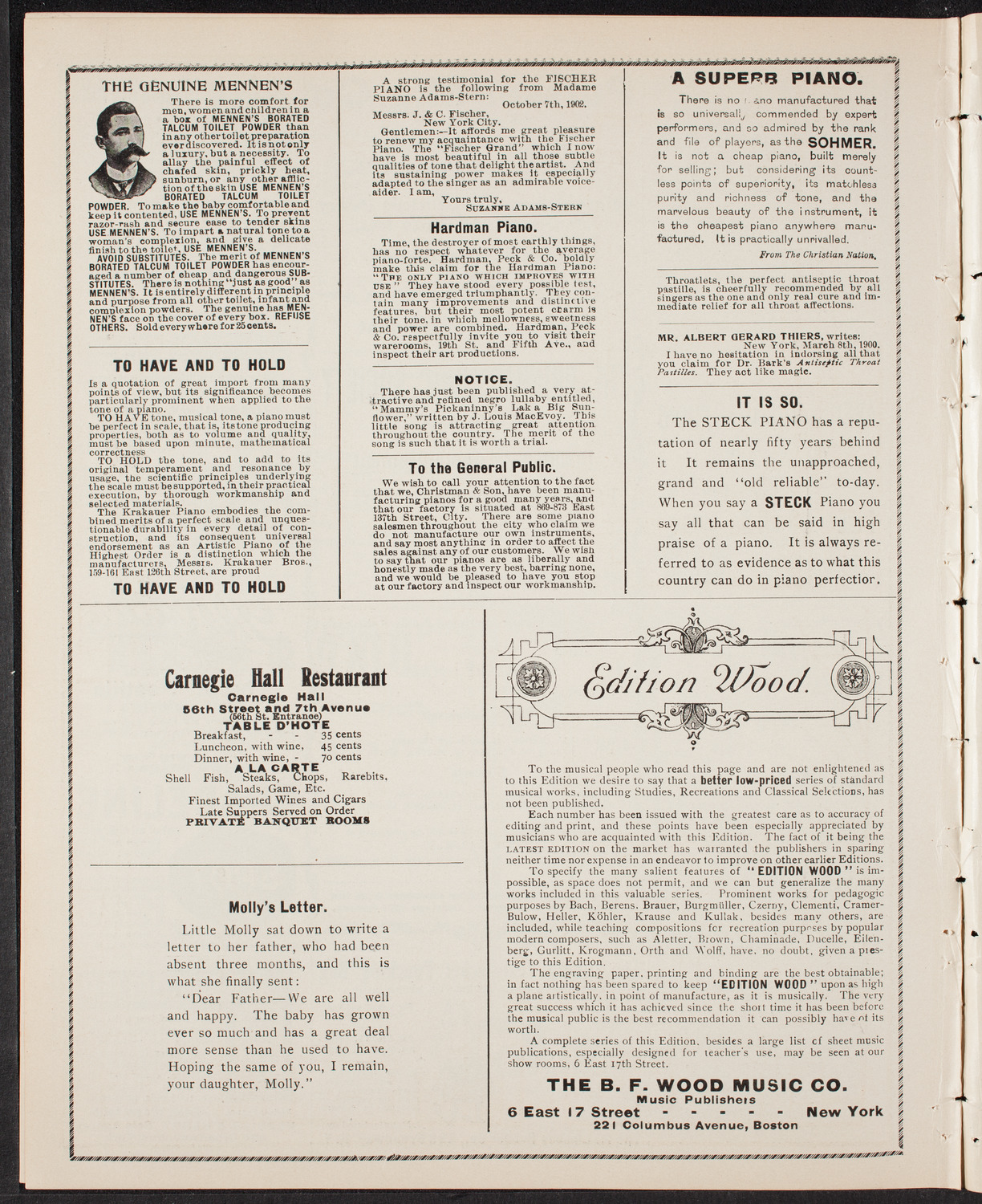 Graduation: Cornell University Medical College, June 3, 1903, program page 10