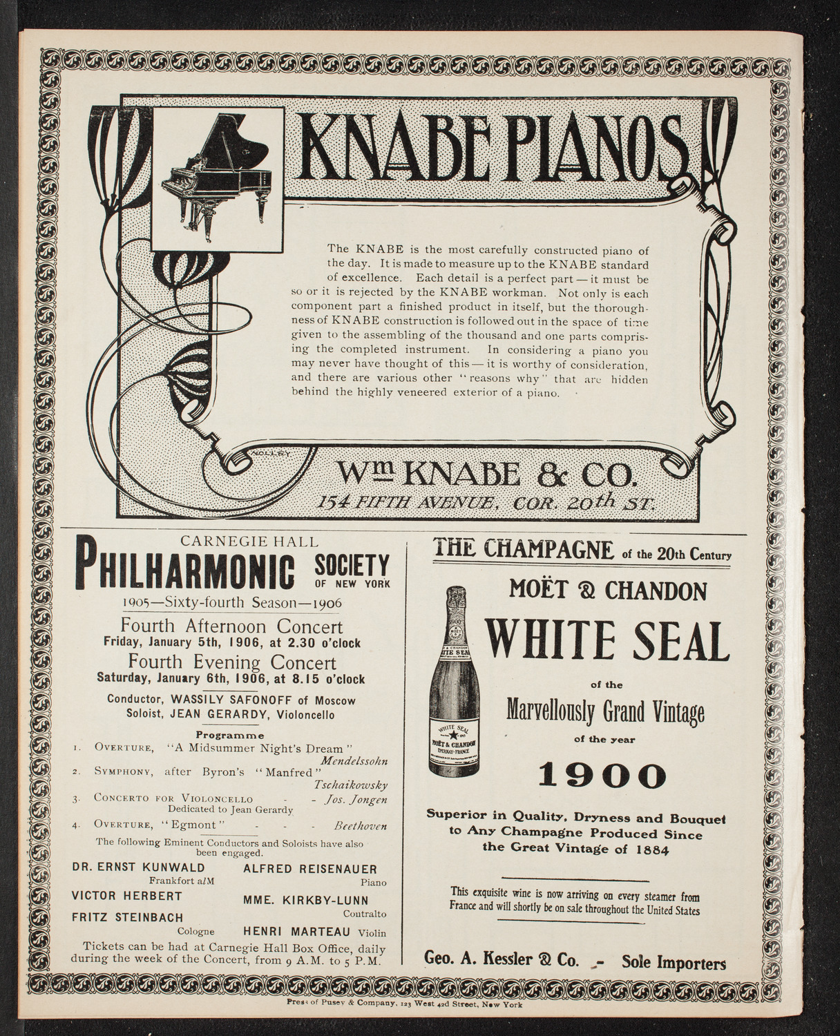 New York Philharmonic, December 16, 1905, program page 12