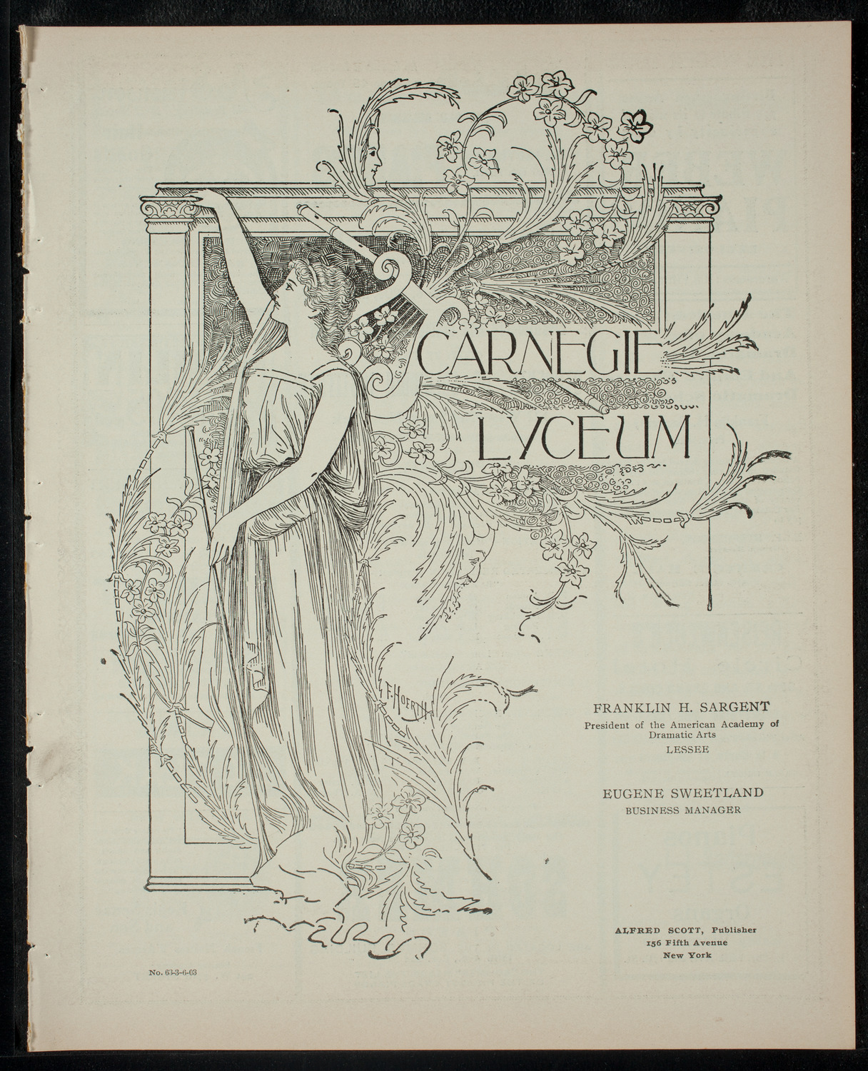 Columbia Institute Student Dramatic and Elocutionary Program, March 6, 1903, program page 1