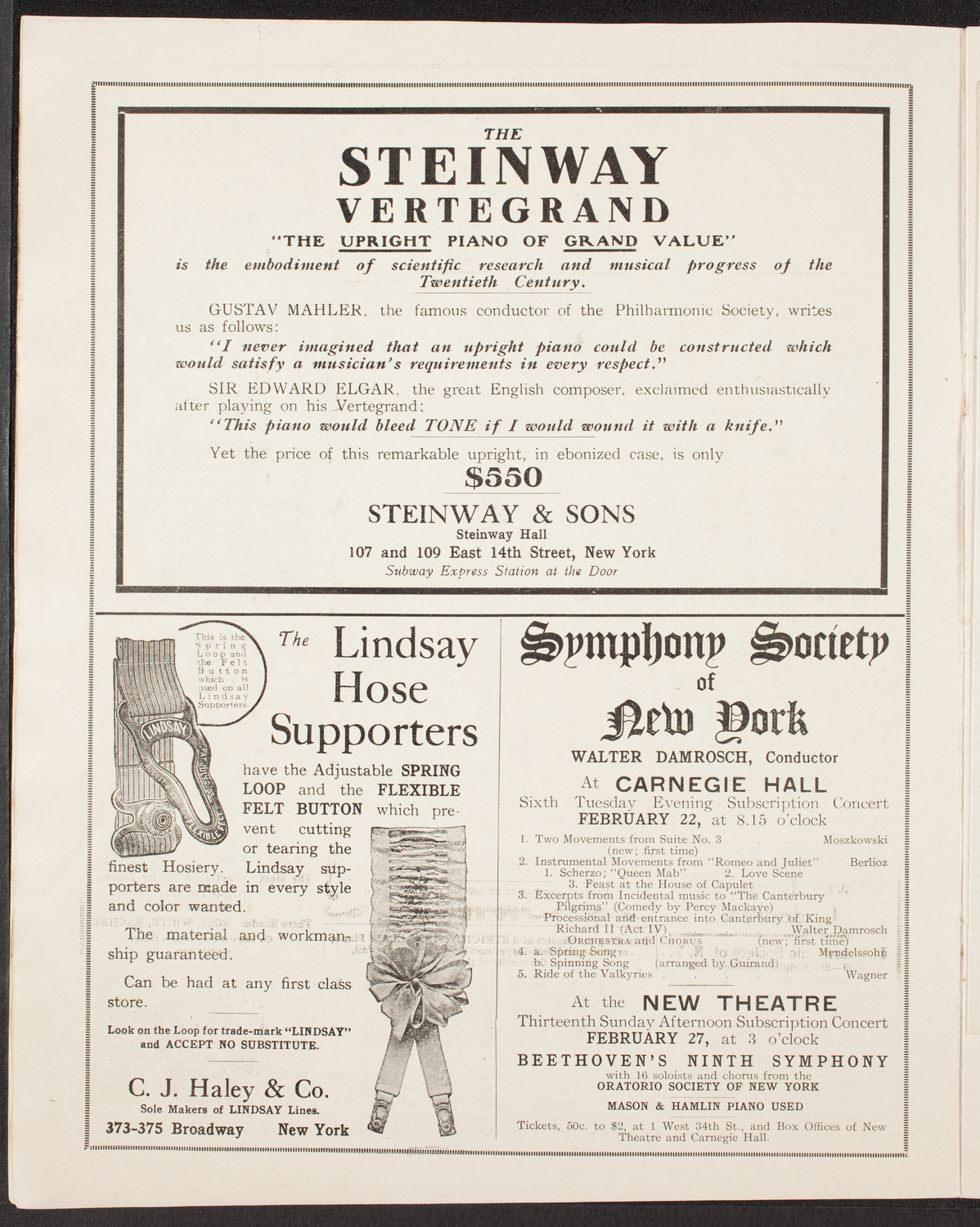 Maine Memorial Service, February 20, 1910, program page 4