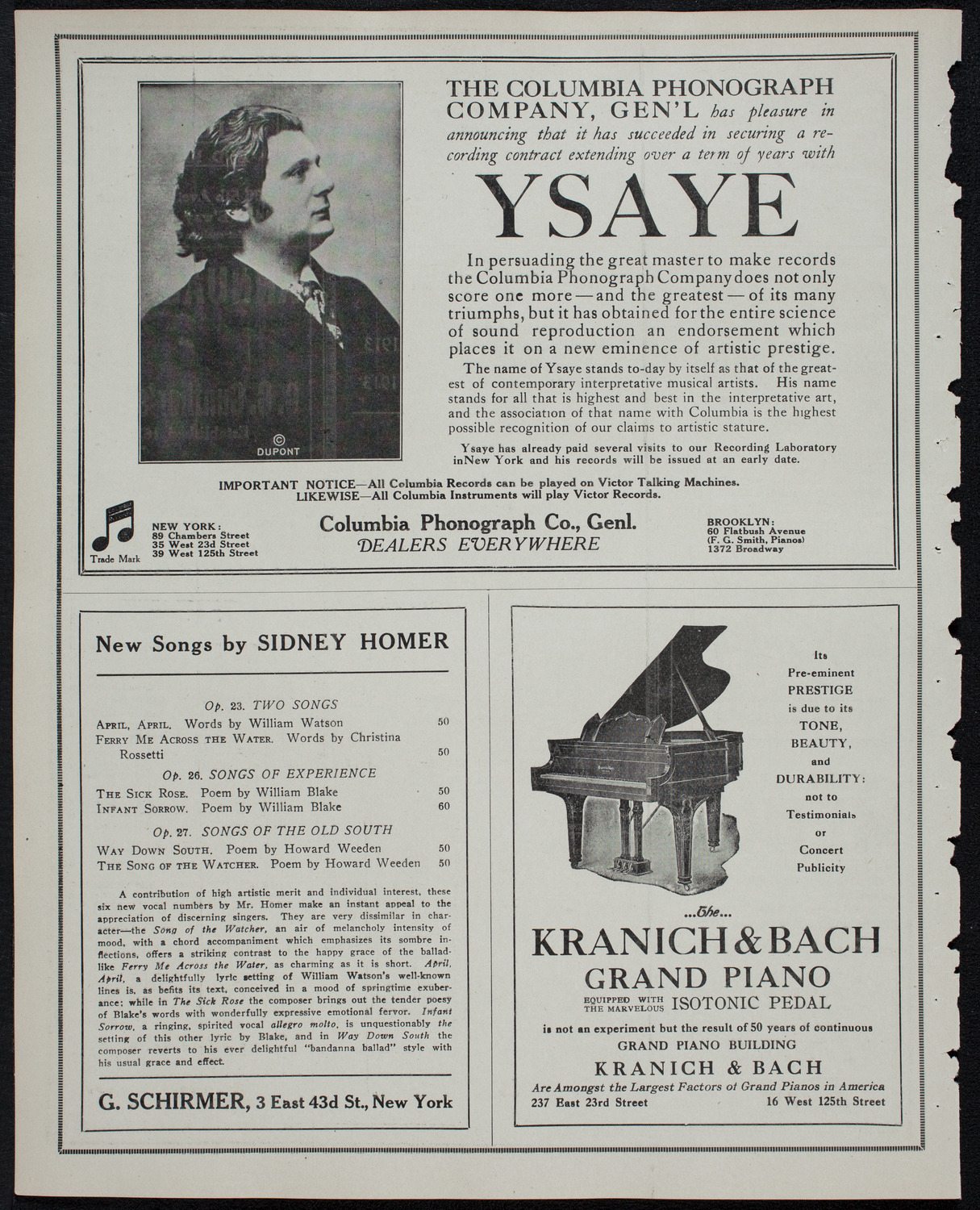 New York Philharmonic, February 6, 1913, program page 6