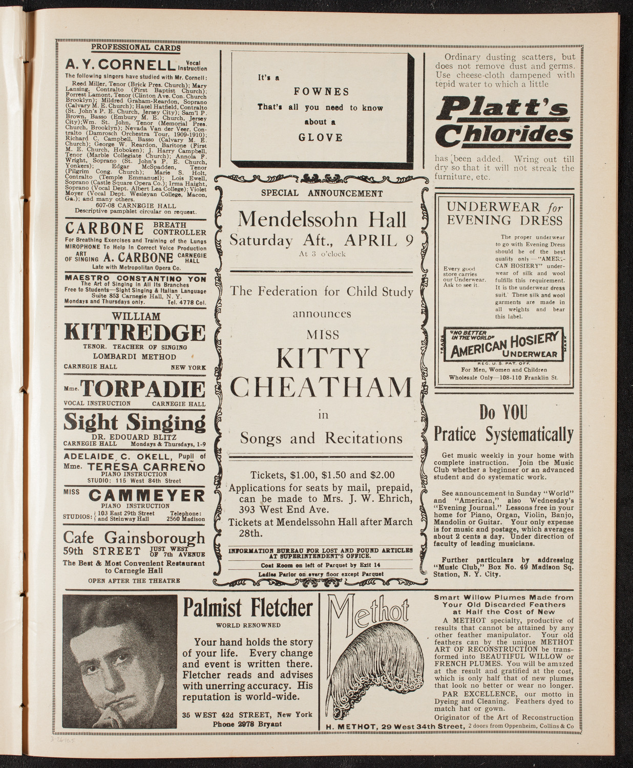 Boston Symphony Orchestra, March 26, 1910, program page 9