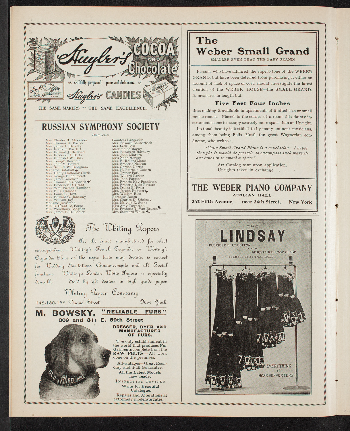 Russian Symphony Society of New York, November 18, 1905, program page 6