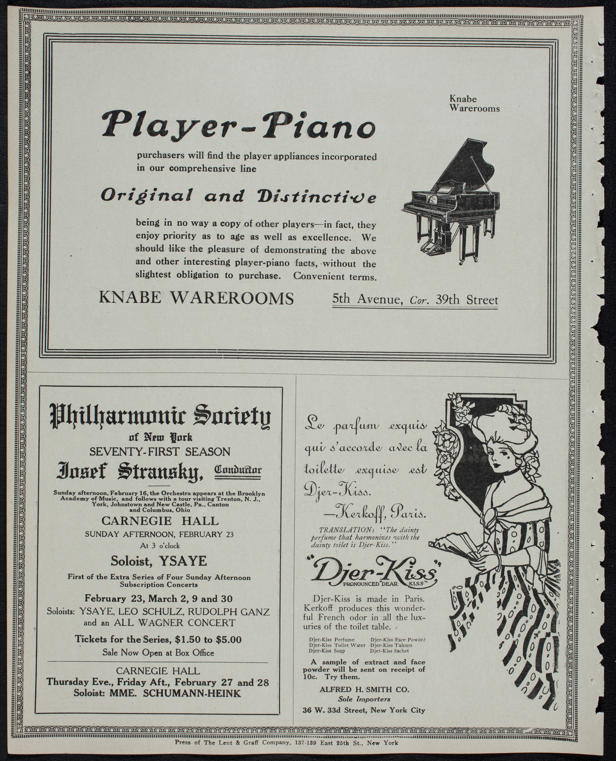 Lecture by Angus Hamilton, February 19, 1913, program page 12