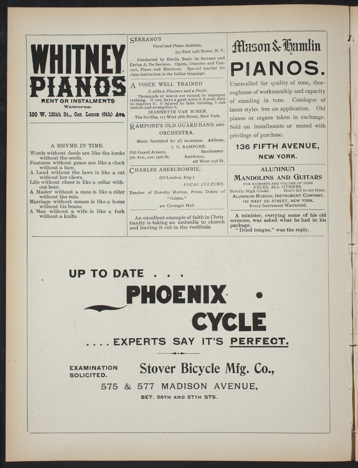 The Students' Club, February 10, 1897, program page 2
