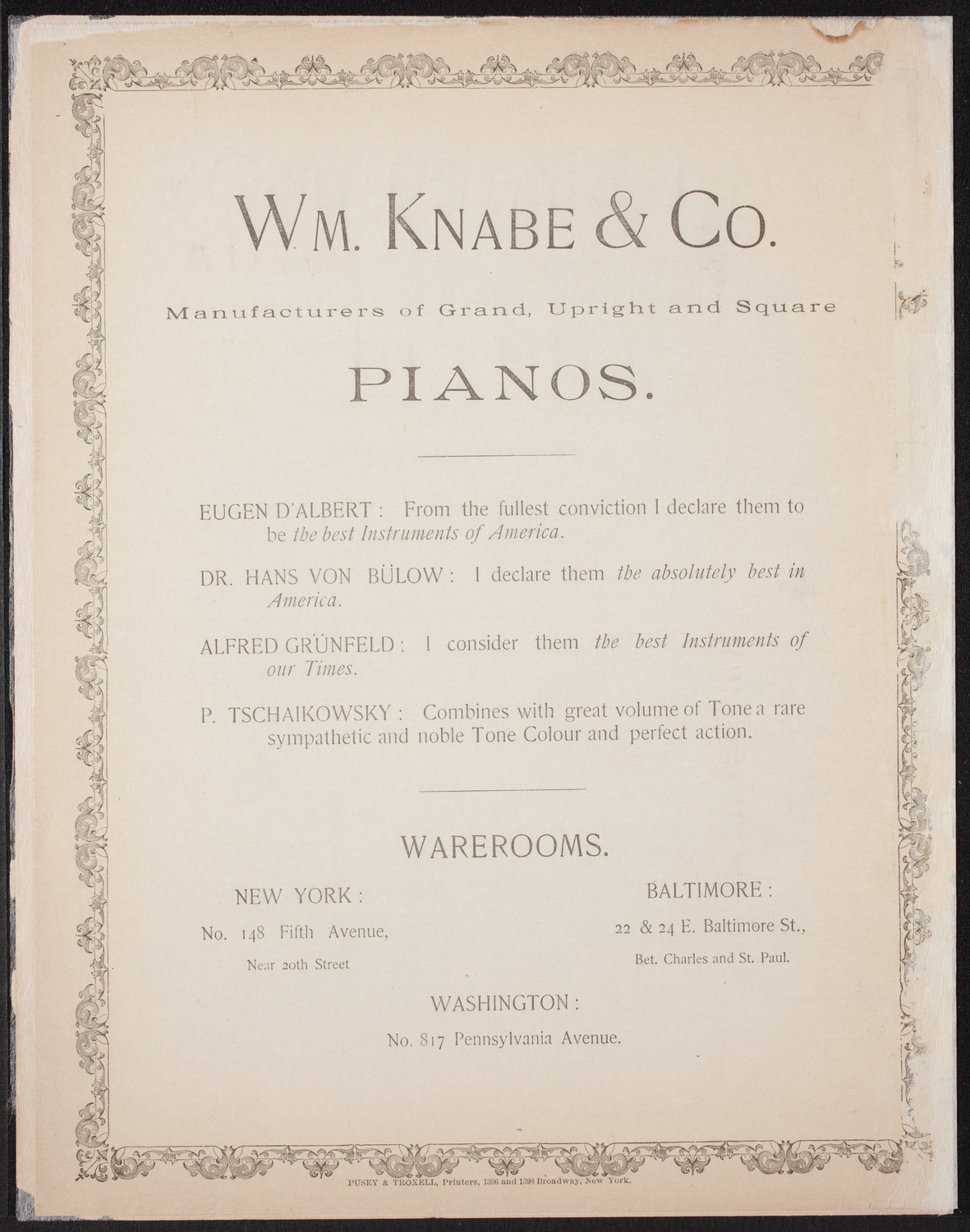 New York Philharmonic, November 18, 1892, program page 8