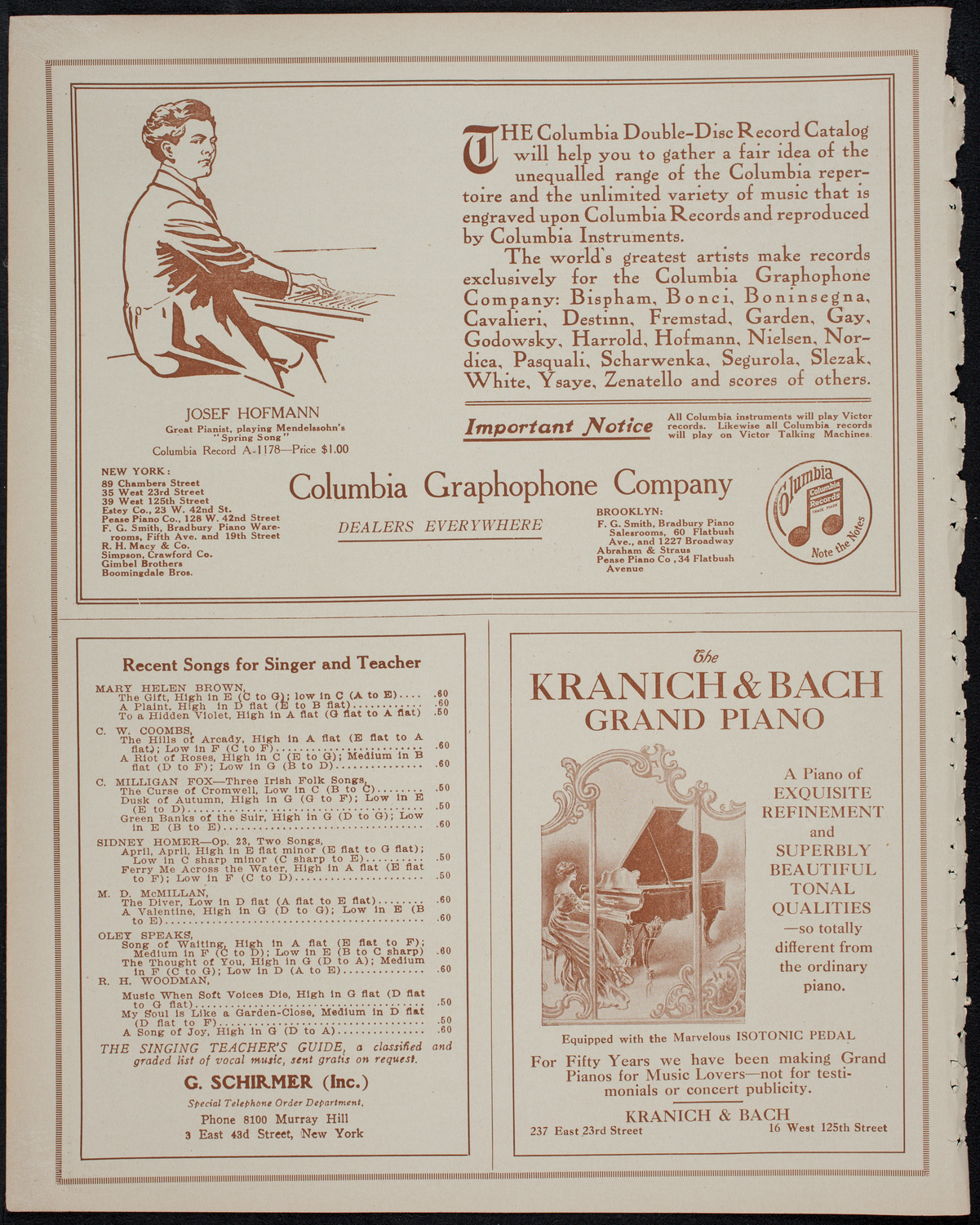 Concert of Scandinavian Music, October 26, 1913, program page 6