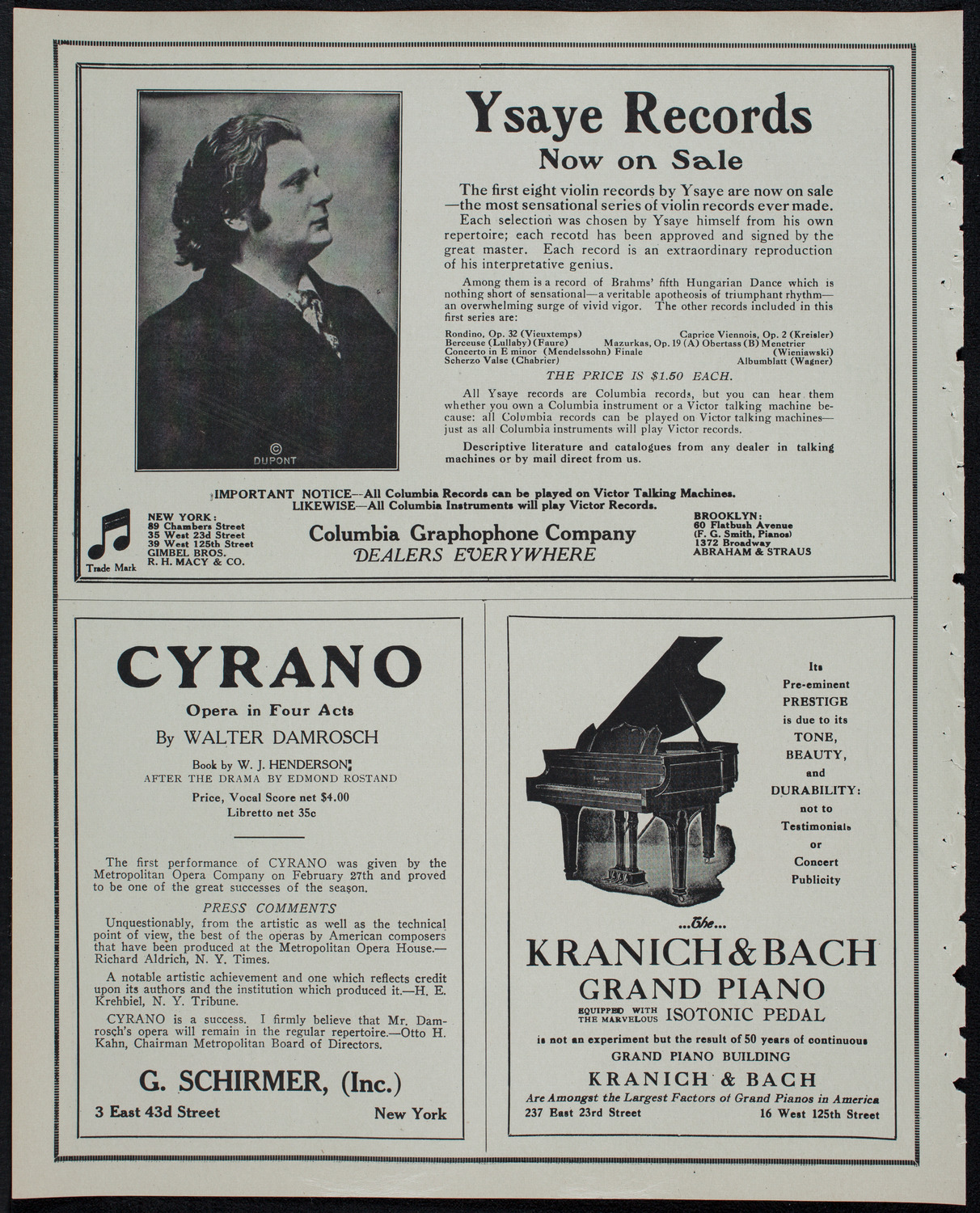 Russian Symphony Society of New York, March 14, 1913, program page 6