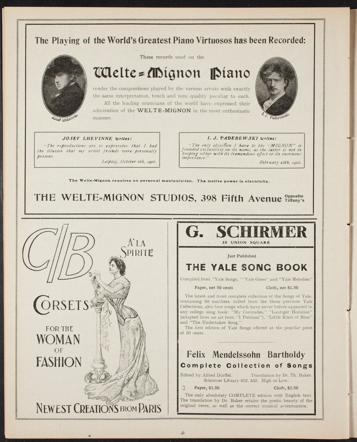 New York Philharmonic, February 9, 1907, program page 8