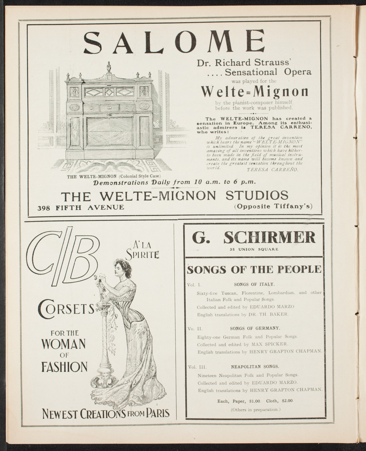 People's Symphony Concert, March 22, 1907, program page 8