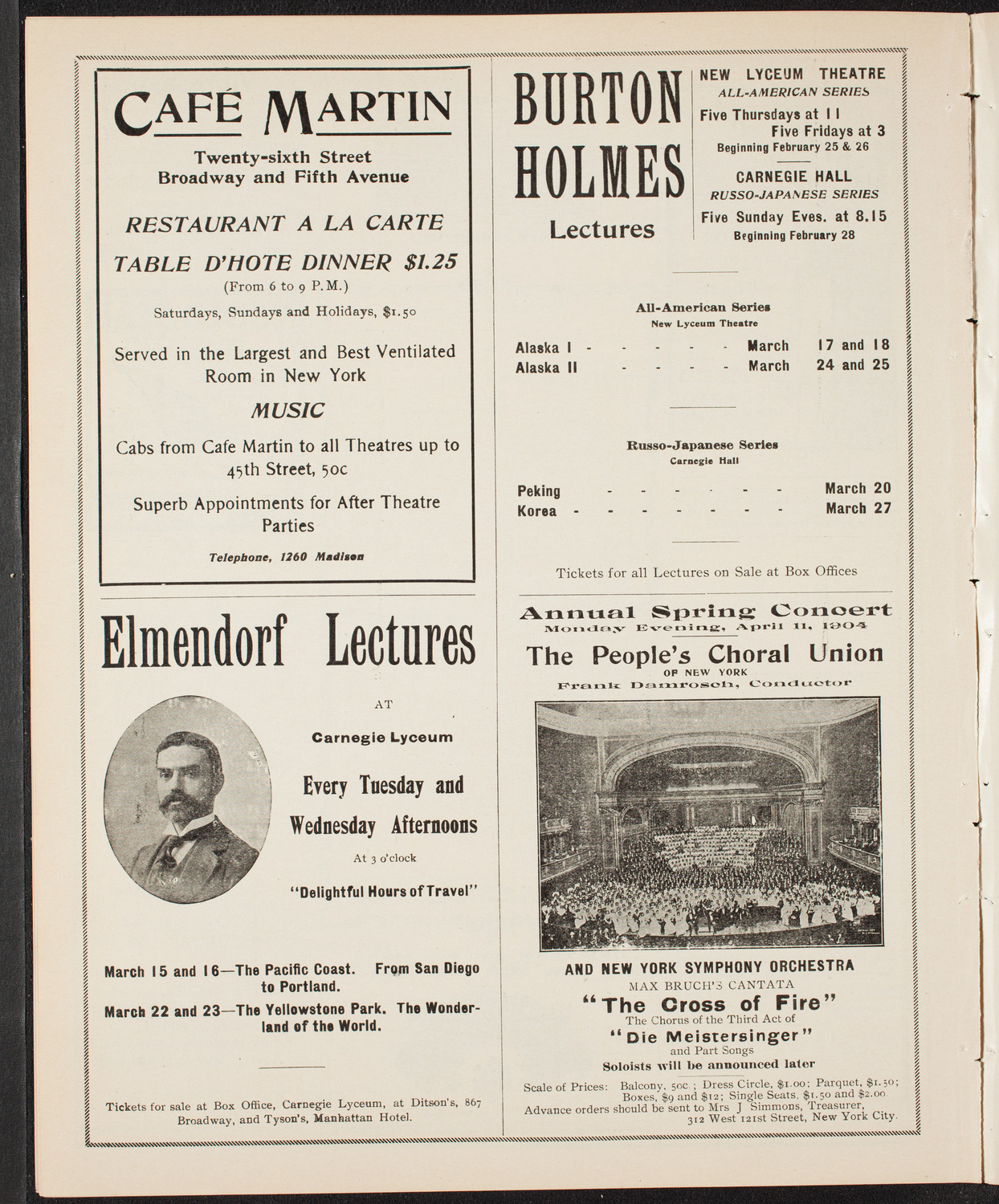 Lecture by Burton Holmes, March 13, 1904, program page 10