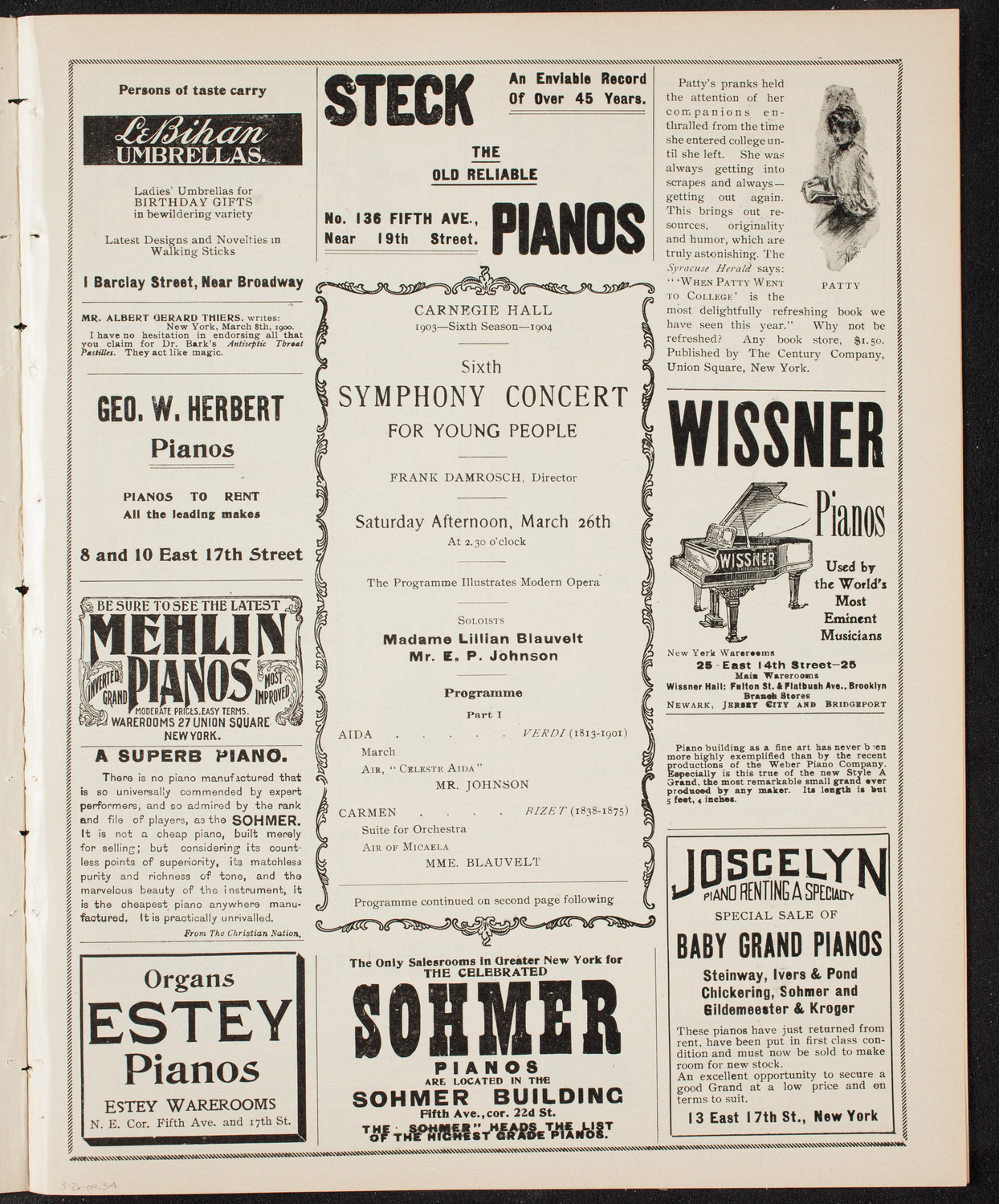 Symphony Concert for Young People, March 26, 1904, program page 5