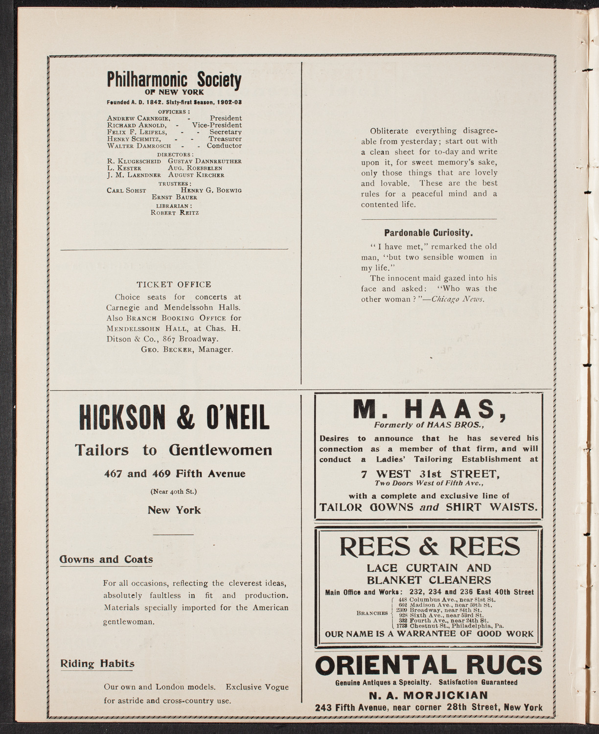 Grand Army of the Republic Memorial Day Exercises, May 30, 1903, program page 8