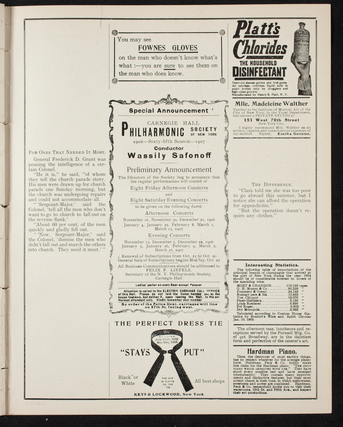 Ruggero Leoncavallo and La Scala Orchestra, October 14, 1906, program page 9
