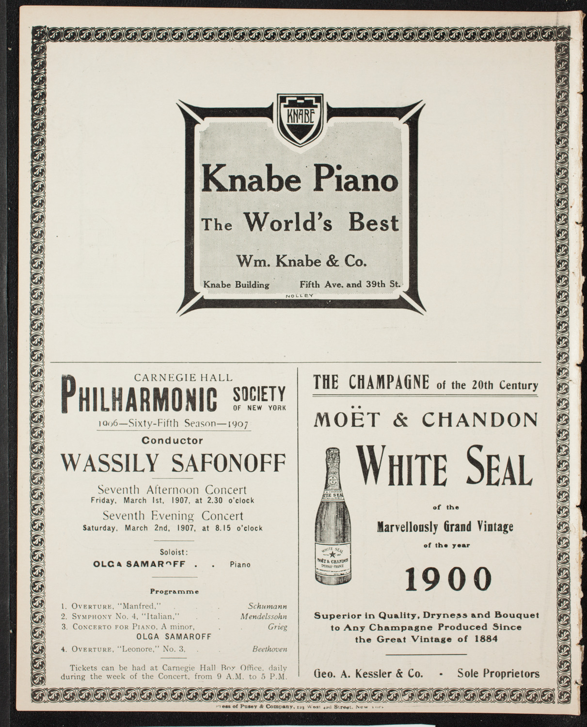 Elmendorf Lecture: Norway, February 28, 1907, program page 12