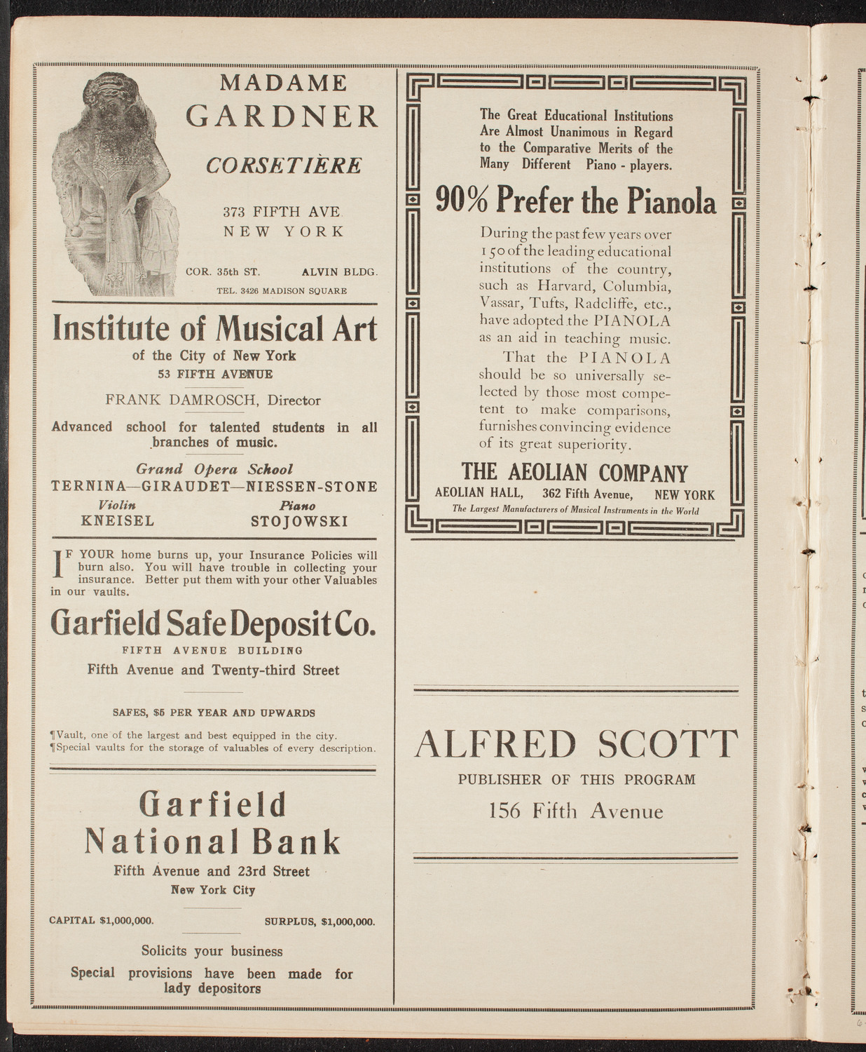 Graduation: New York Law School, June 16, 1910, program page 6