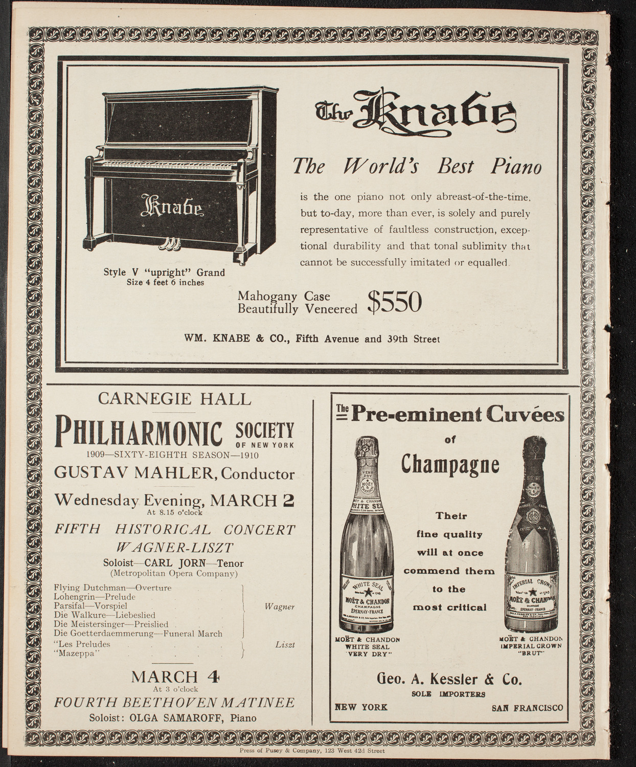 People's Symphony Concert, February 25, 1910, program page 12