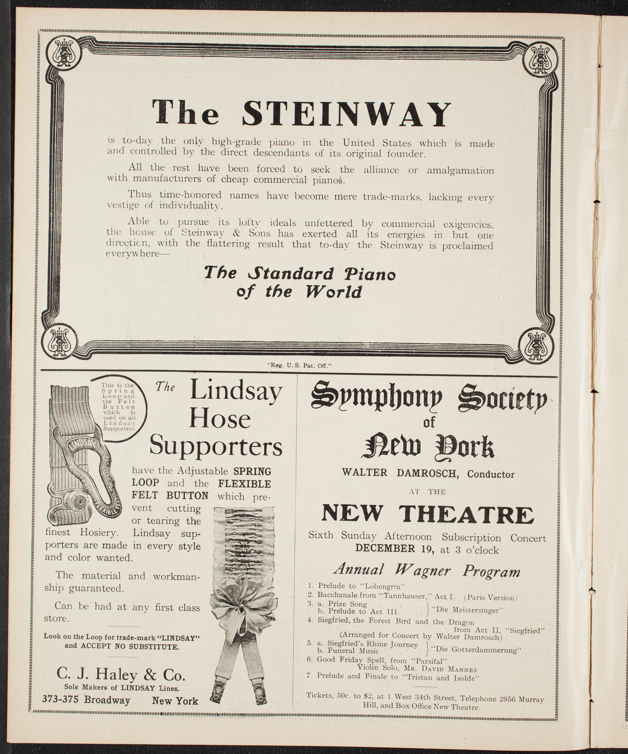 Elmendorf Lecture: At the Gates of the East, December 12, 1909, program page 4