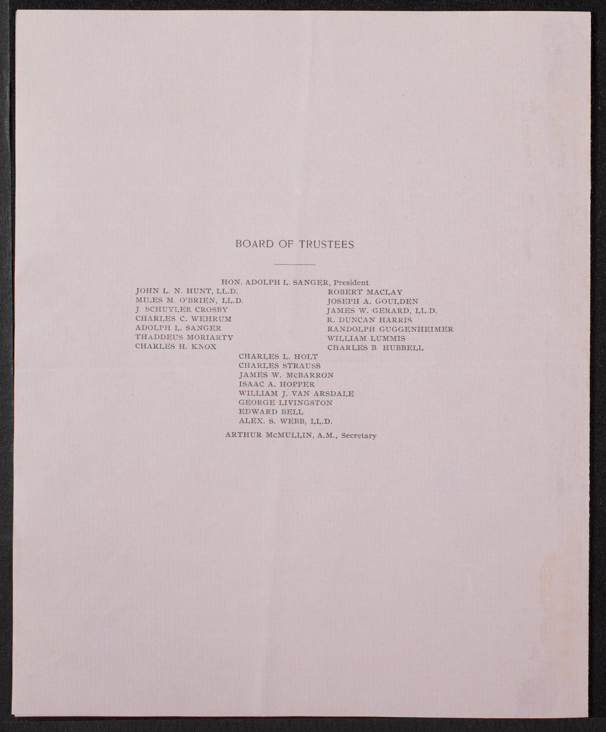 Graduation: College of the City of New York, June 22, 1893, program page 4