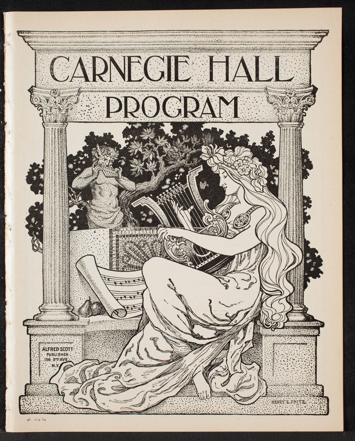 New York Symphony Orchestra, January 24, 1904, program page 1