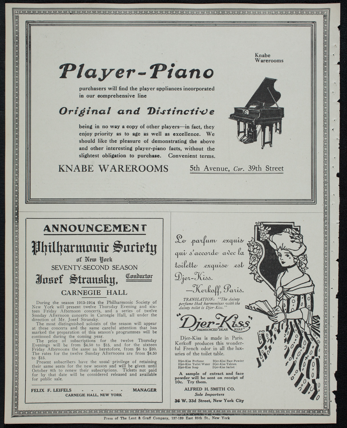 Russian Symphony Society of New York, April 22, 1913, program page 12