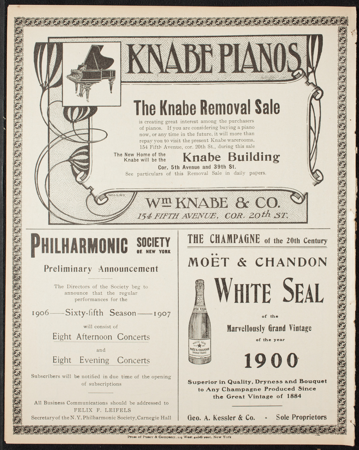 Amicitia Amateur Band, May 27, 1906, program page 12