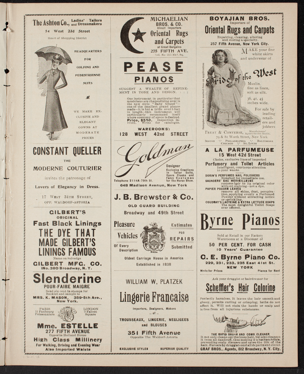 Benefit: St. Mark's Hospital, November 30, 1901, program page 3