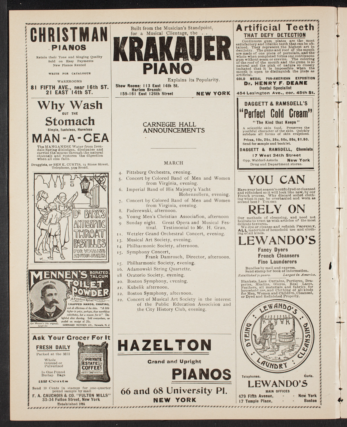 Charity Concert by Orchestra of the Second Imperial Sailors' Division, March 3, 1902, program page 2