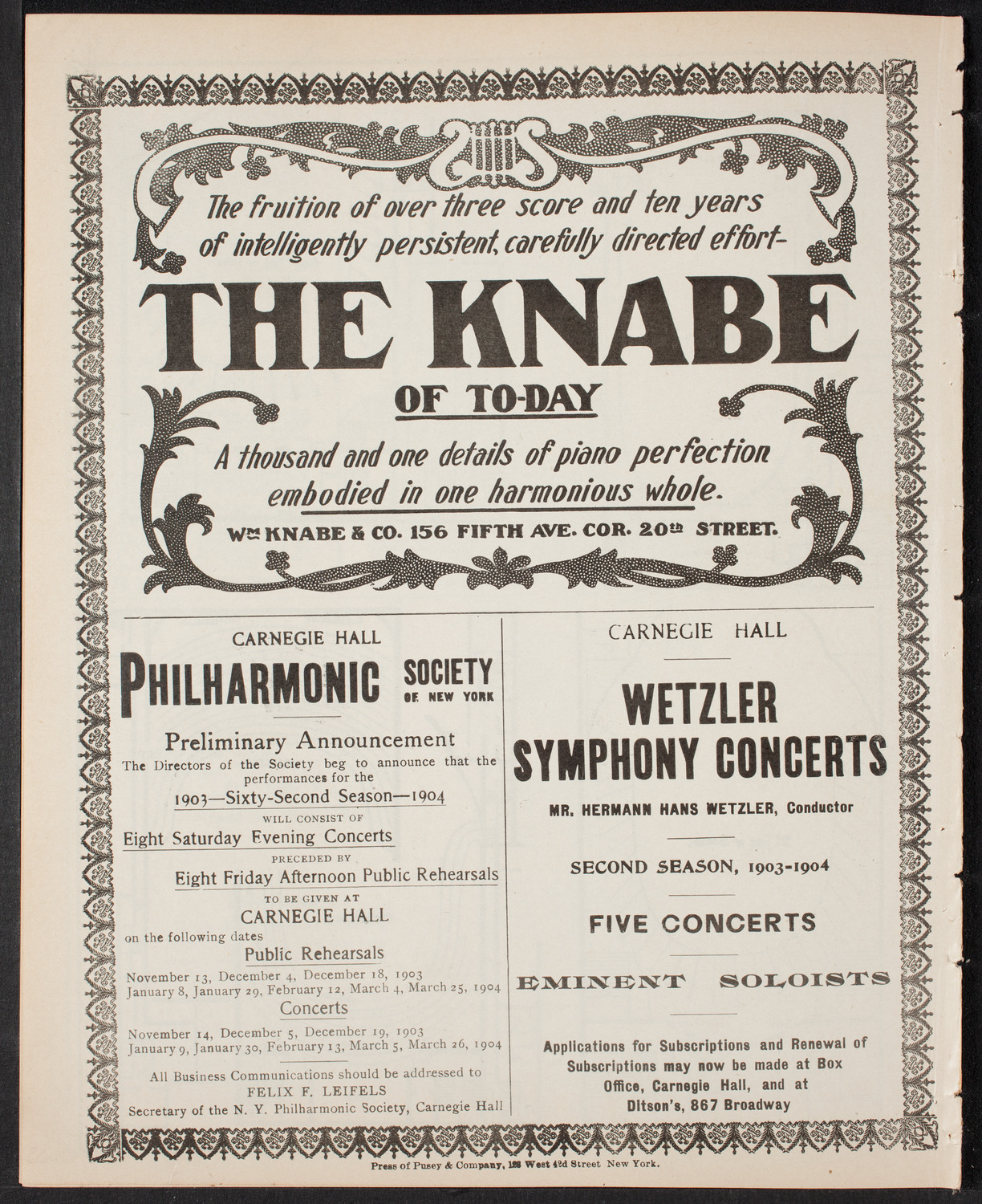 Graduation: New York College of Dentistry, May 18, 1903, program page 12
