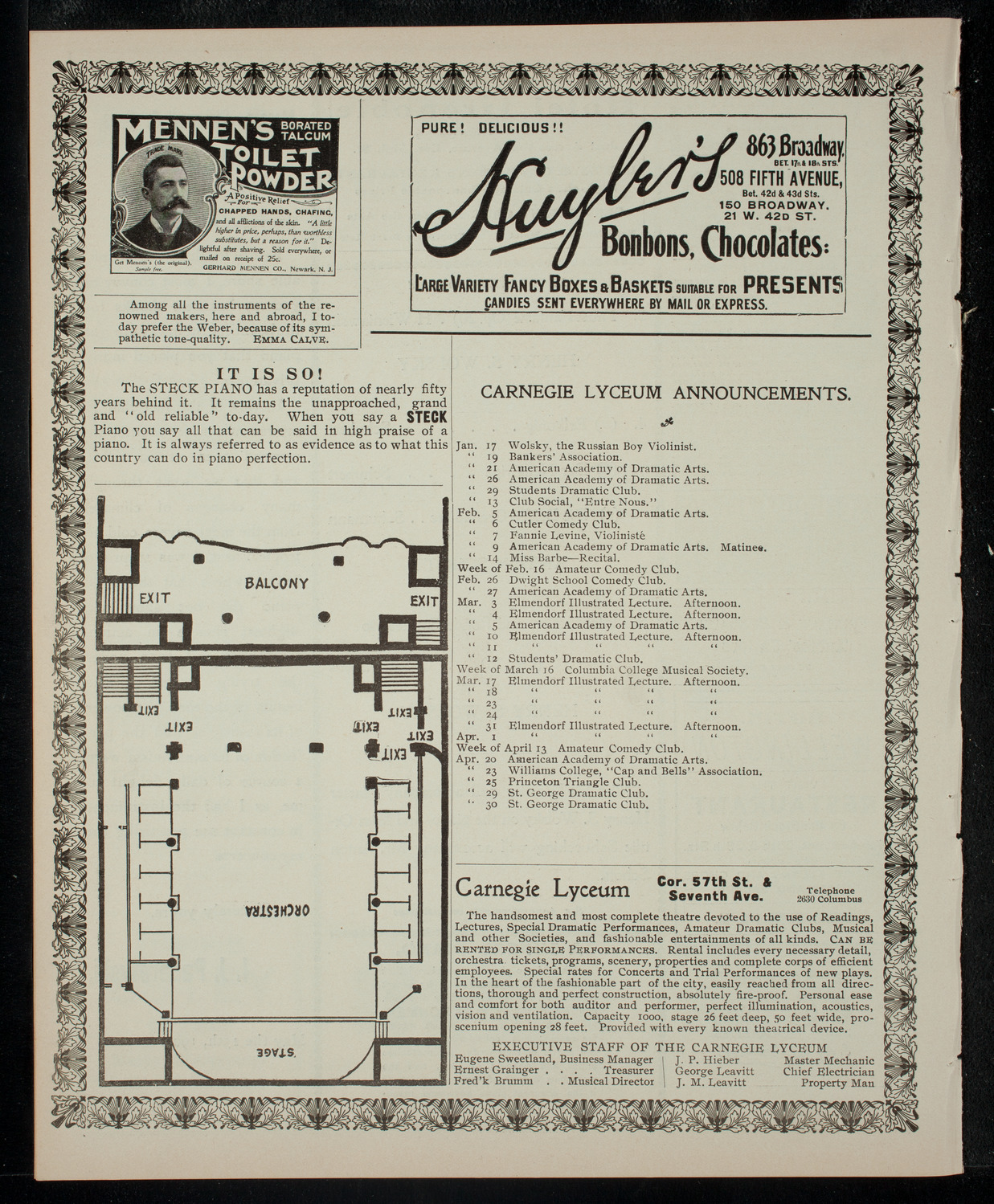 Henry S. Wolksy with Anton Schott, January 17, 1903, program page 4
