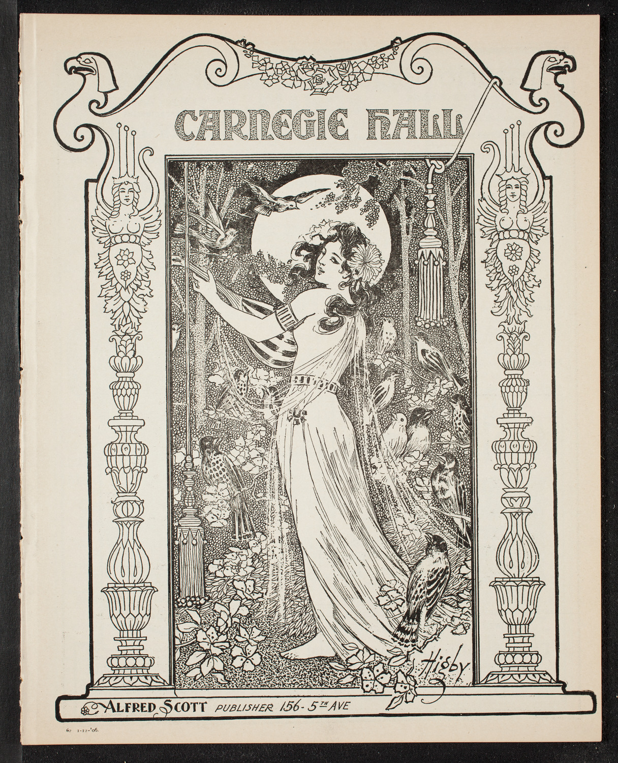 New York Philharmonic, January 12, 1906, program page 1
