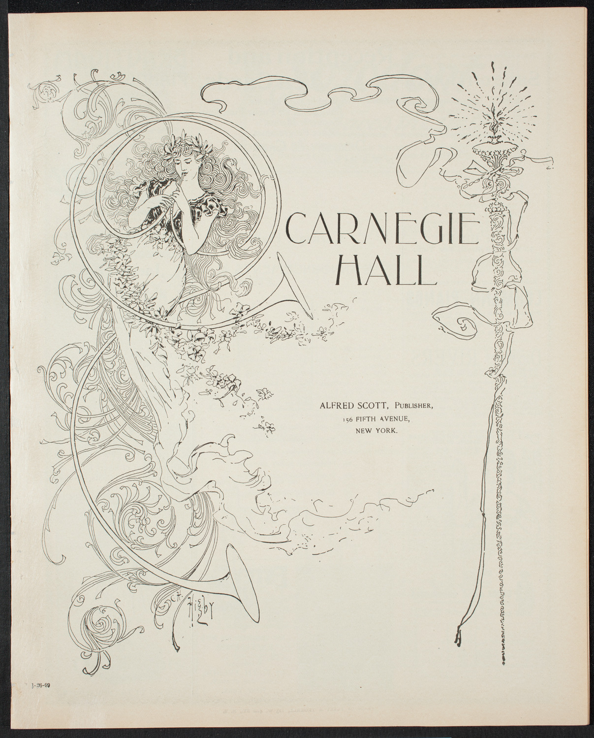 Moriz Rosenthal, Piano, January 26, 1899, program page 1